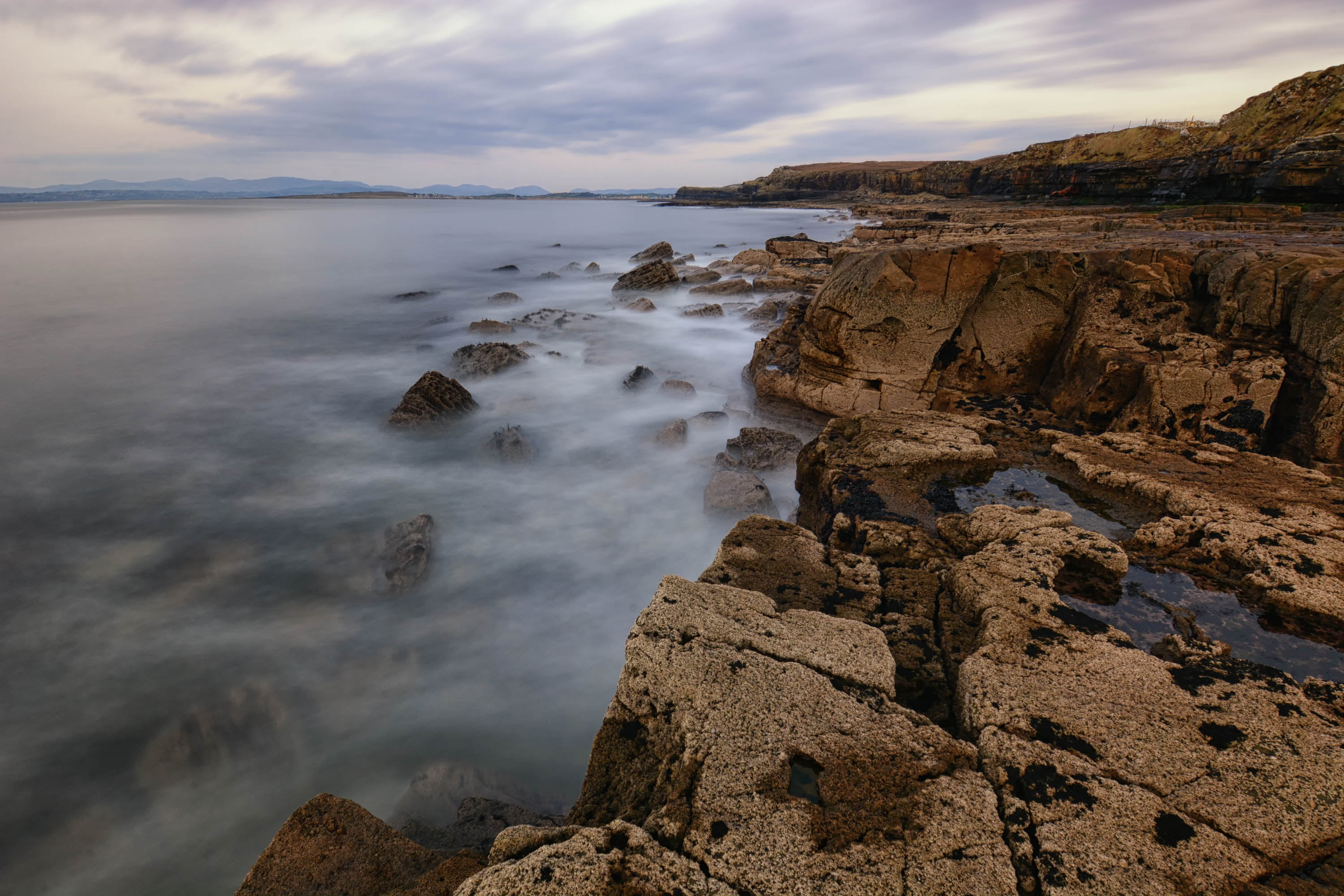 scenics, rock - Object, daytime, sea, landscape, beach, Bluestack mountains, body, water, body of water, nature, timed, sunset, Wild Atlantic way, waves, HD Wallpaper