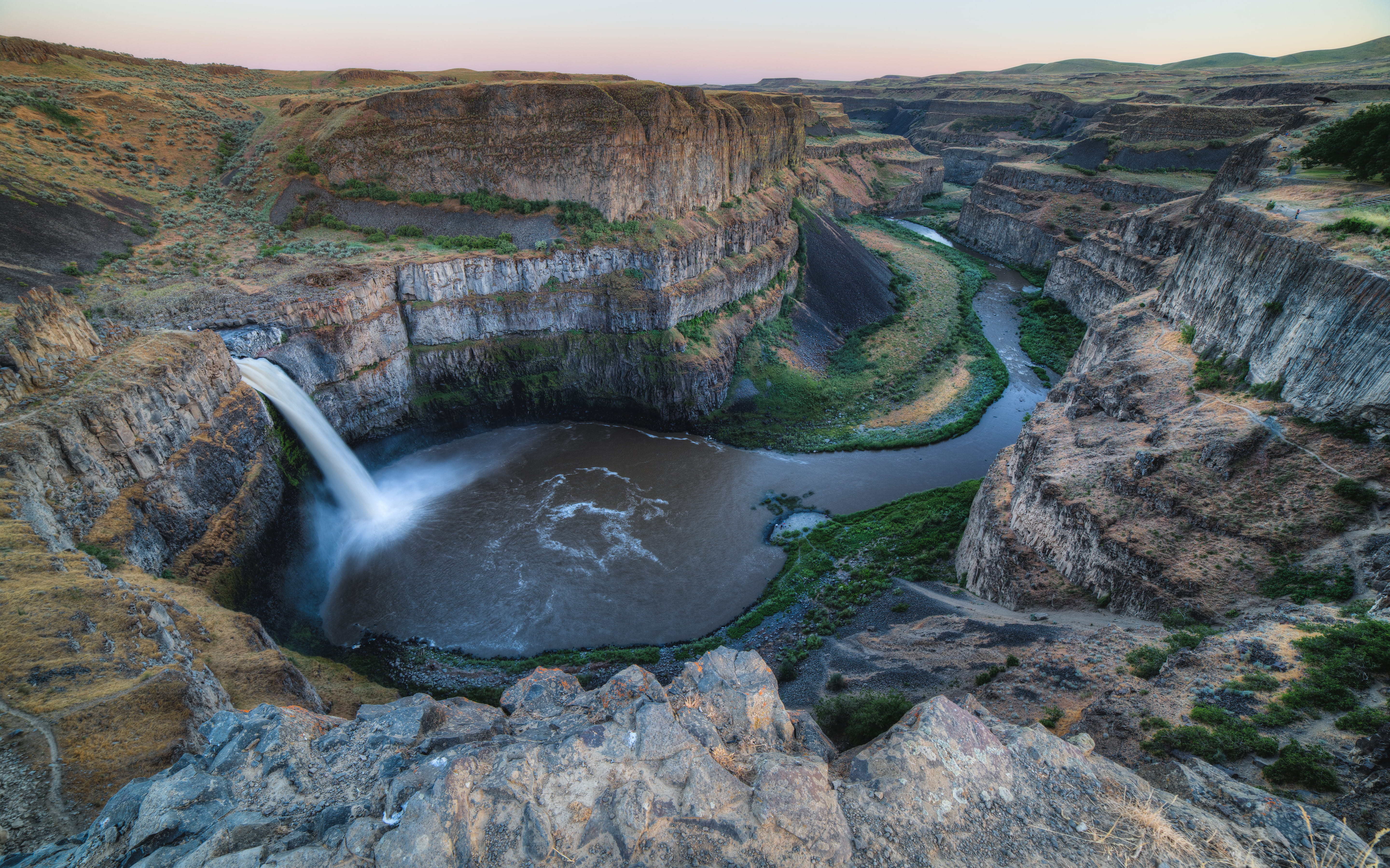 view, eye, famous Place, long exposure, rock, photography, 5K, waterfalls, nature, mountain, scenics, outdoor, national Landmark, landscape, uSA, canyon, HD Wallpaper