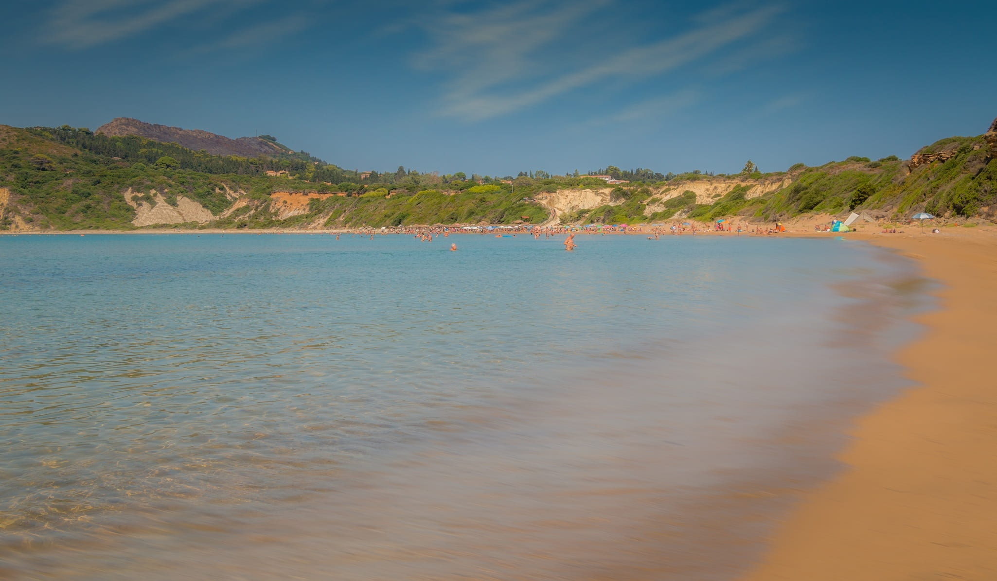 1080P, greece, lagoon, sea, land, zakynthos, tranquil scene, beauty in nature, an island, gerekas, summer, water, day, travel destinations, travel, recreation, HD Wallpaper