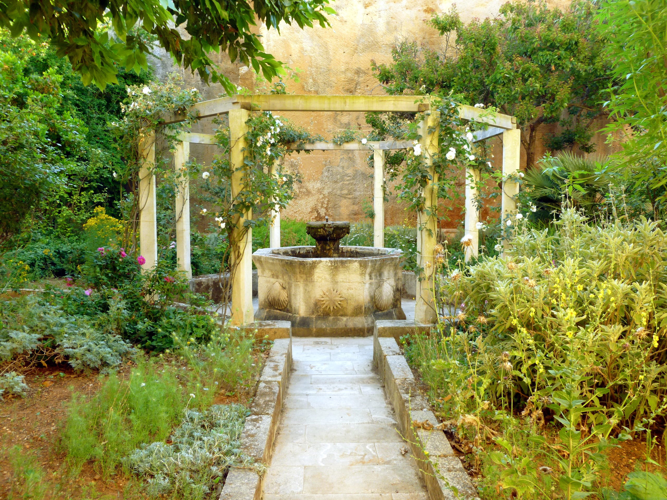 Haunting, park - man made space, growth, formal garden, mood, tree, nature, menorca, outdoors, garden, art, beauty in nature, direction, footpath, green, HD Wallpaper
