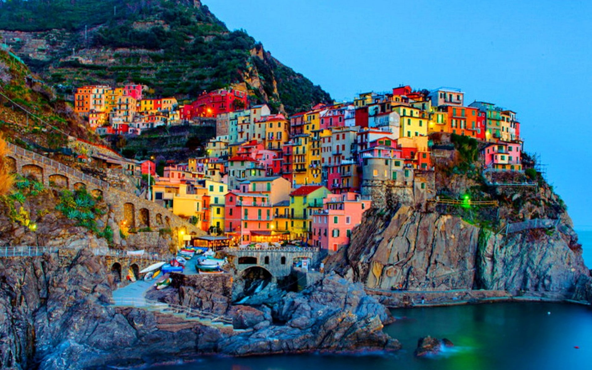 greece, 1080P, italy, manarola, HD Wallpaper