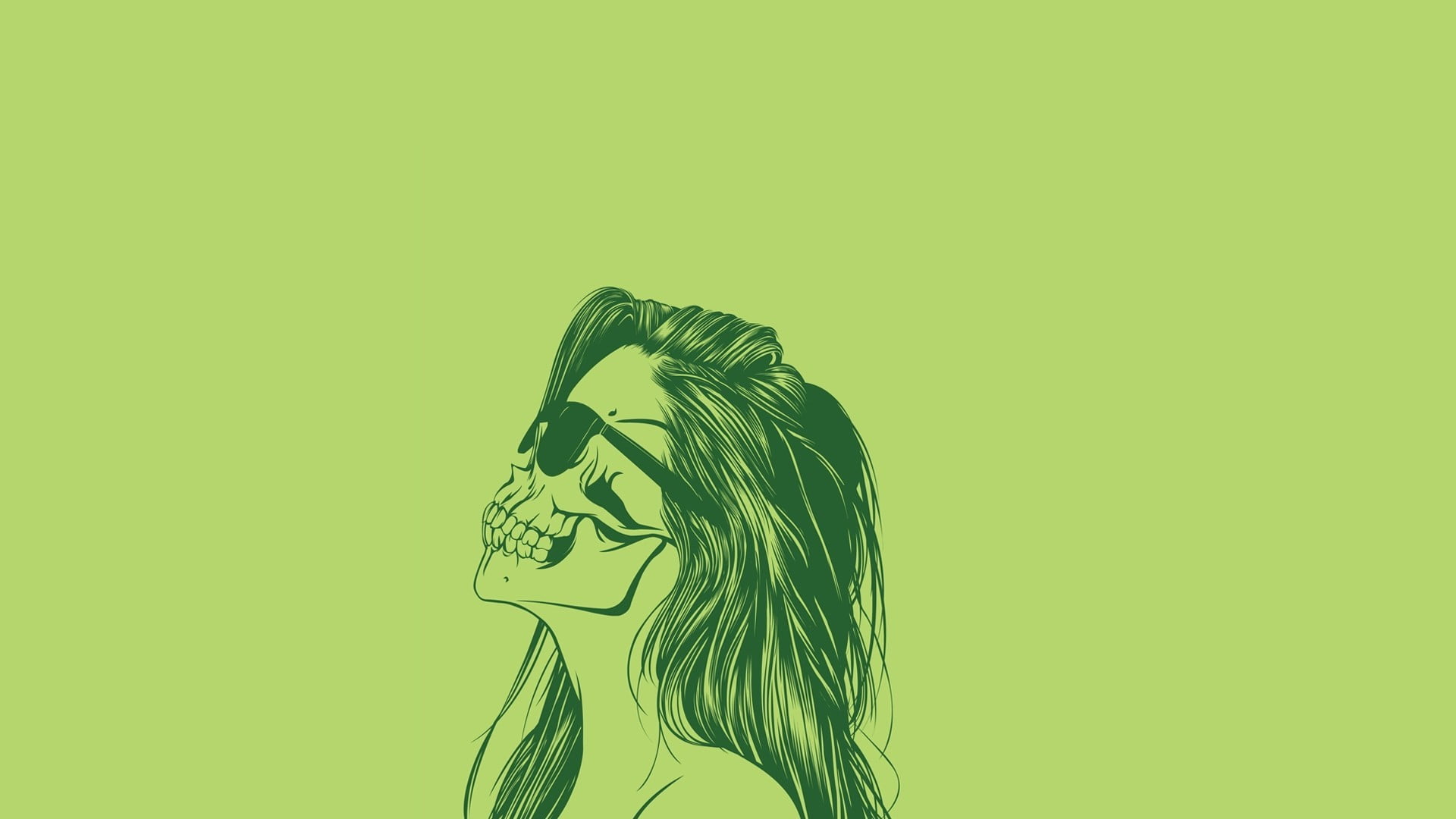 colored background, human body part, green, creativity, minimalism, human representation, studio shot, green background, sunglasses, digital composite, HD Wallpaper
