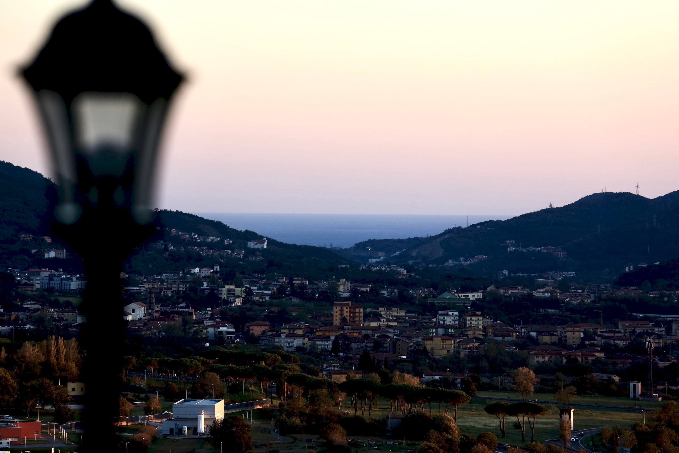 sky, italy, sunset, community, clear sky, no people, villa, nature, town, 2K, cityscape, architecture, townscape, house, outdoors, residential district, HD Wallpaper