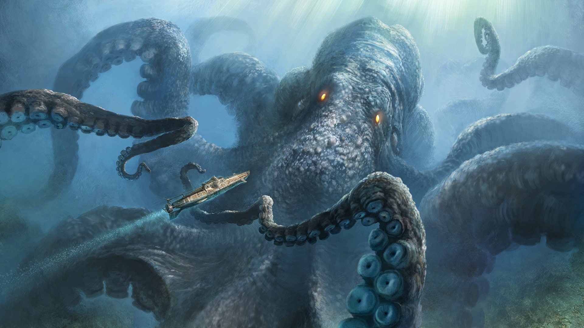 Pulpo, vertebrate, water, sea life, nature, animal wildlife, sea, undersea, animal themes, outdoors, Marino, 1080P, marine, Monstruo, animals in captivity, HD Wallpaper