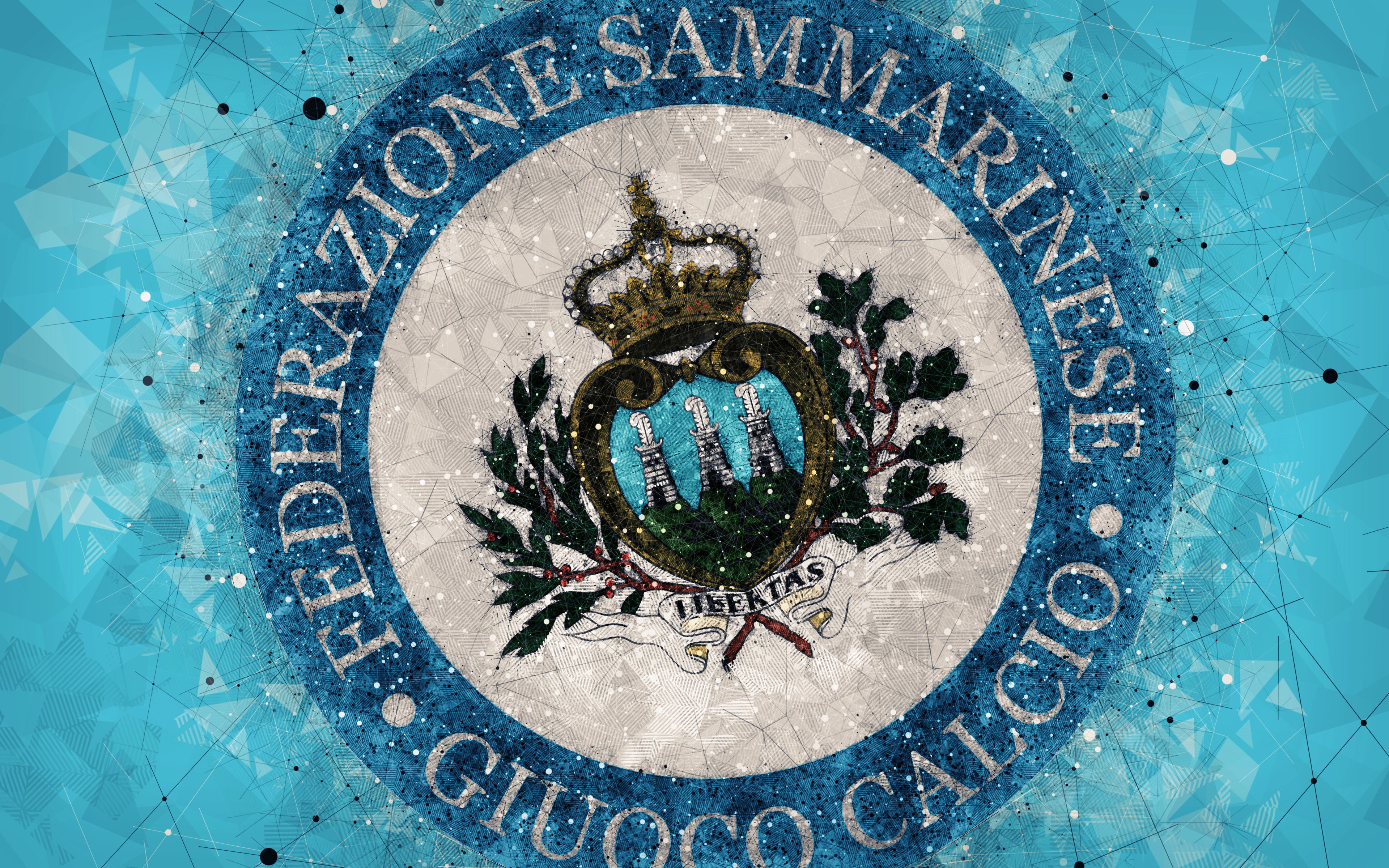 Logo, San Marino, Soccer, Emblem, 4K, San Marino National Football Team, HD Wallpaper