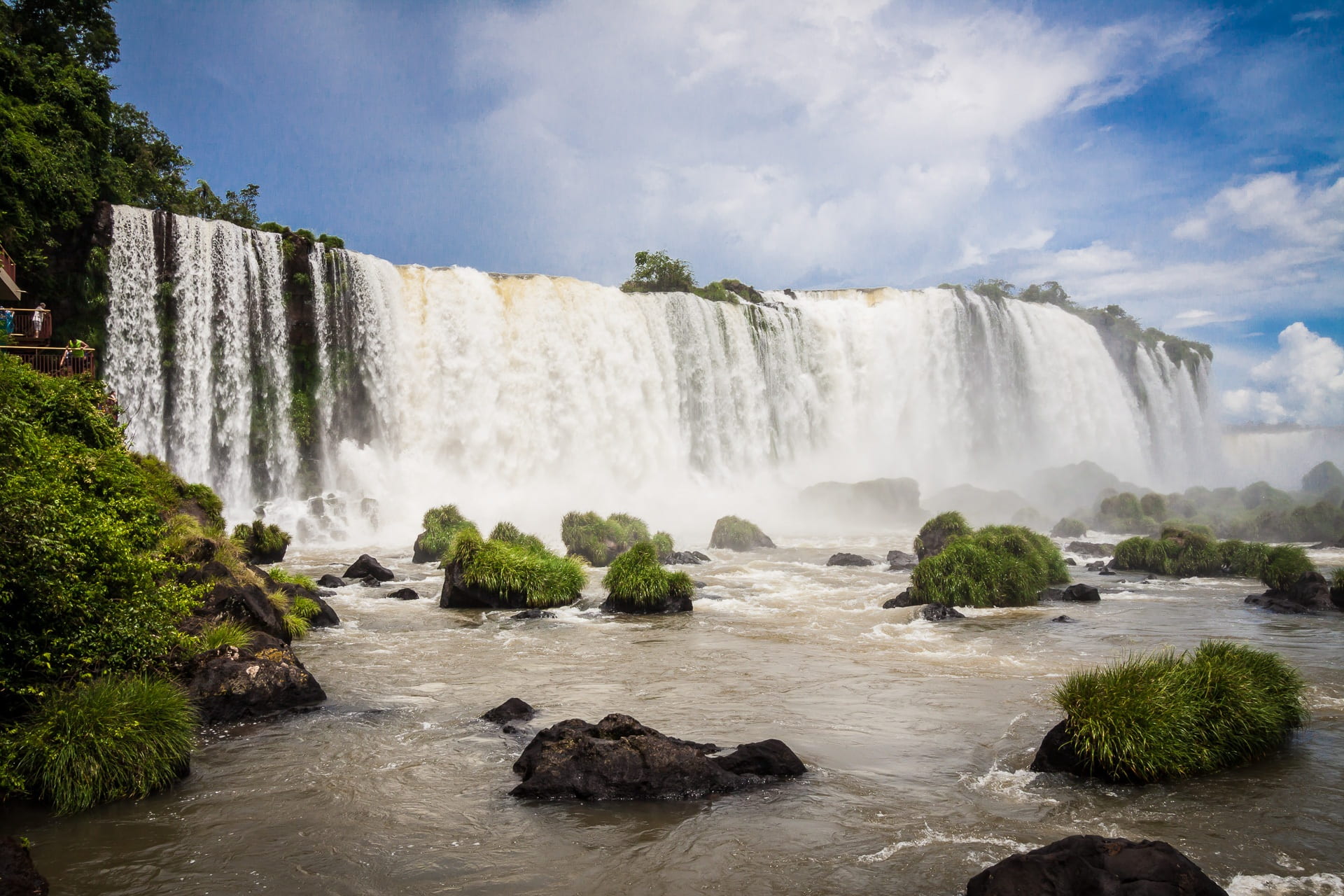 outdoors, waterfalls, blurred motion, water, iguacu, waterfall, falling water, america, plant, rainforest, no people, landscape, tree, block, flowing water, HD Wallpaper