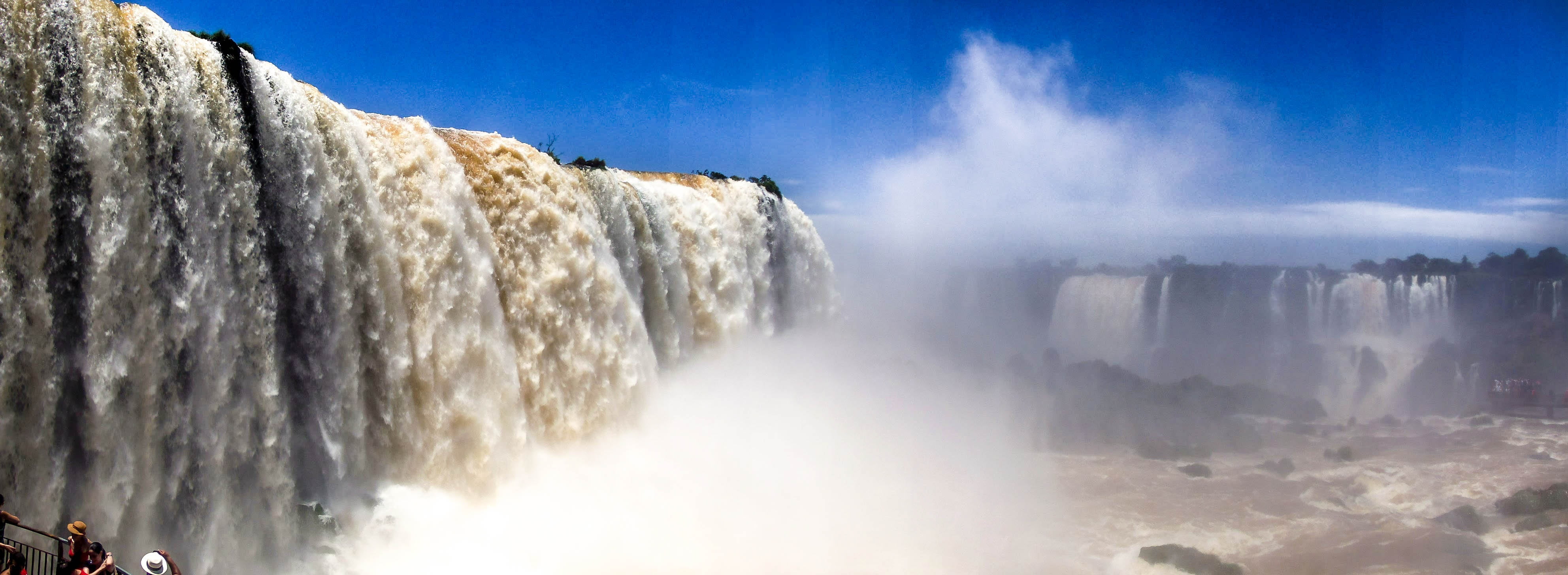 flowing water, scenics - nature, beauty in nature, day, 4K, environment, iguacu National Park, no people, motion, falling, sky, brazil, river, iguaçu, HD Wallpaper