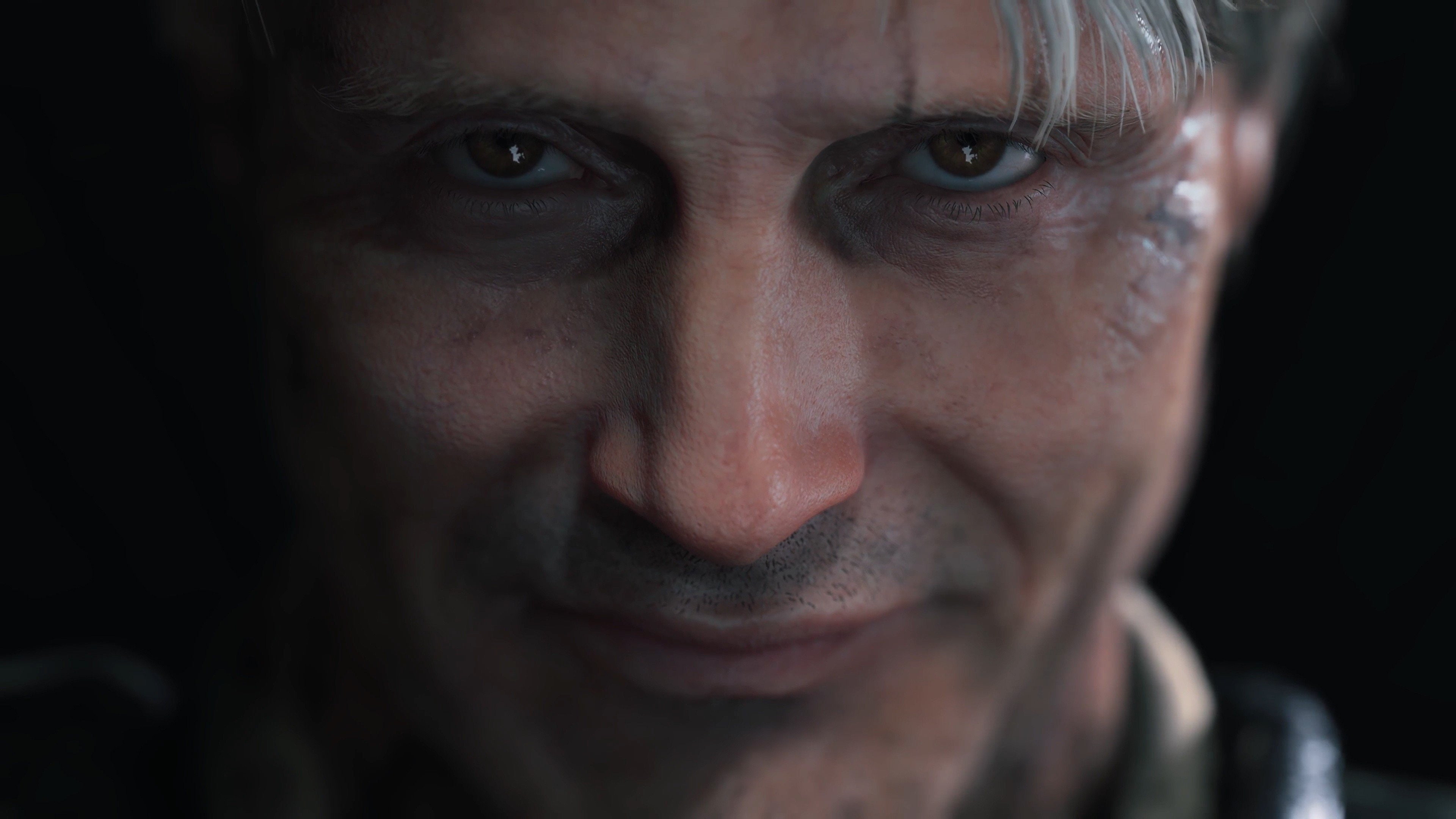 4K, video Game Characters, horror, face, Death Stranding, Hideo Kojima, video games, HD Wallpaper