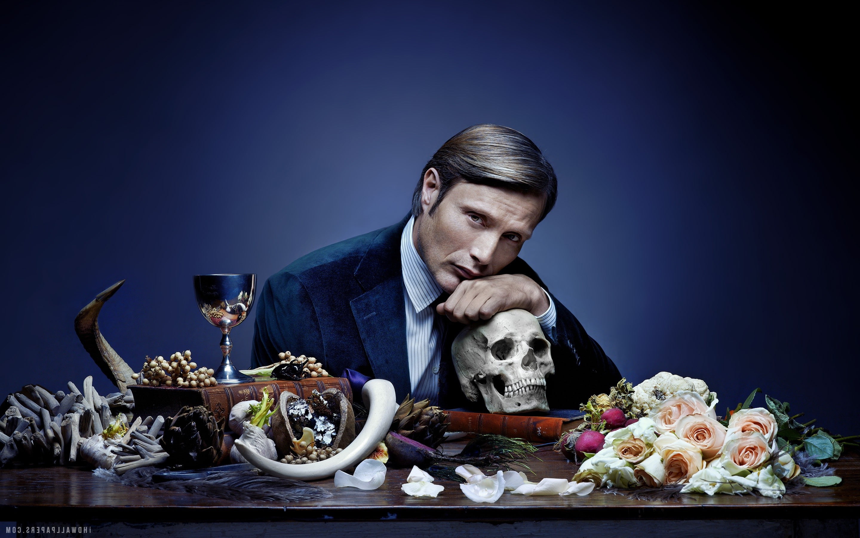 TV, Mads Mikkelsen, Hannibal, 2K, HD Wallpaper