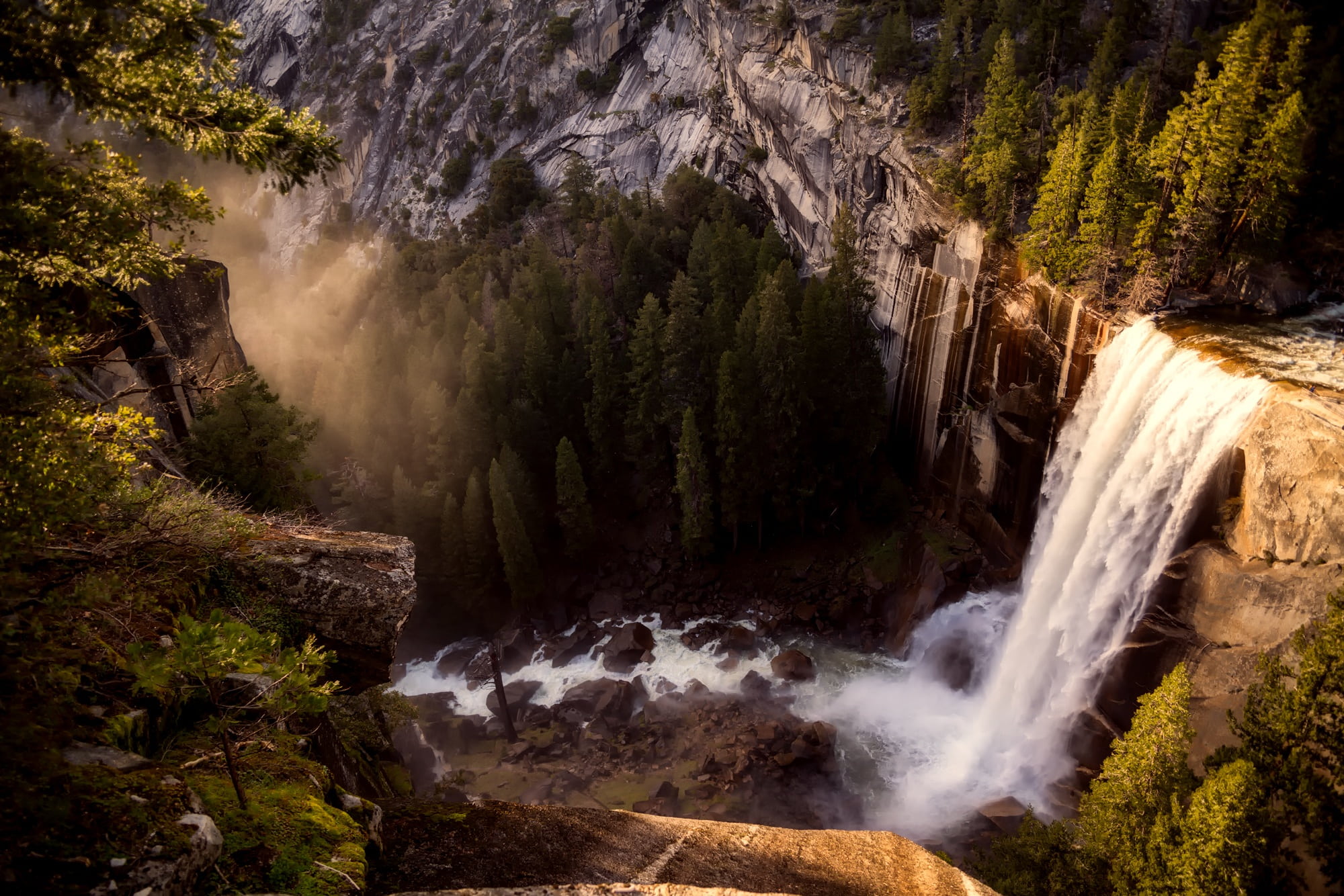 surrounded, cascade, green, beauty in nature, tourism, non-urban scene, motion, landscape, power in nature, woods, photography, solid, falling water, scenics, HD Wallpaper