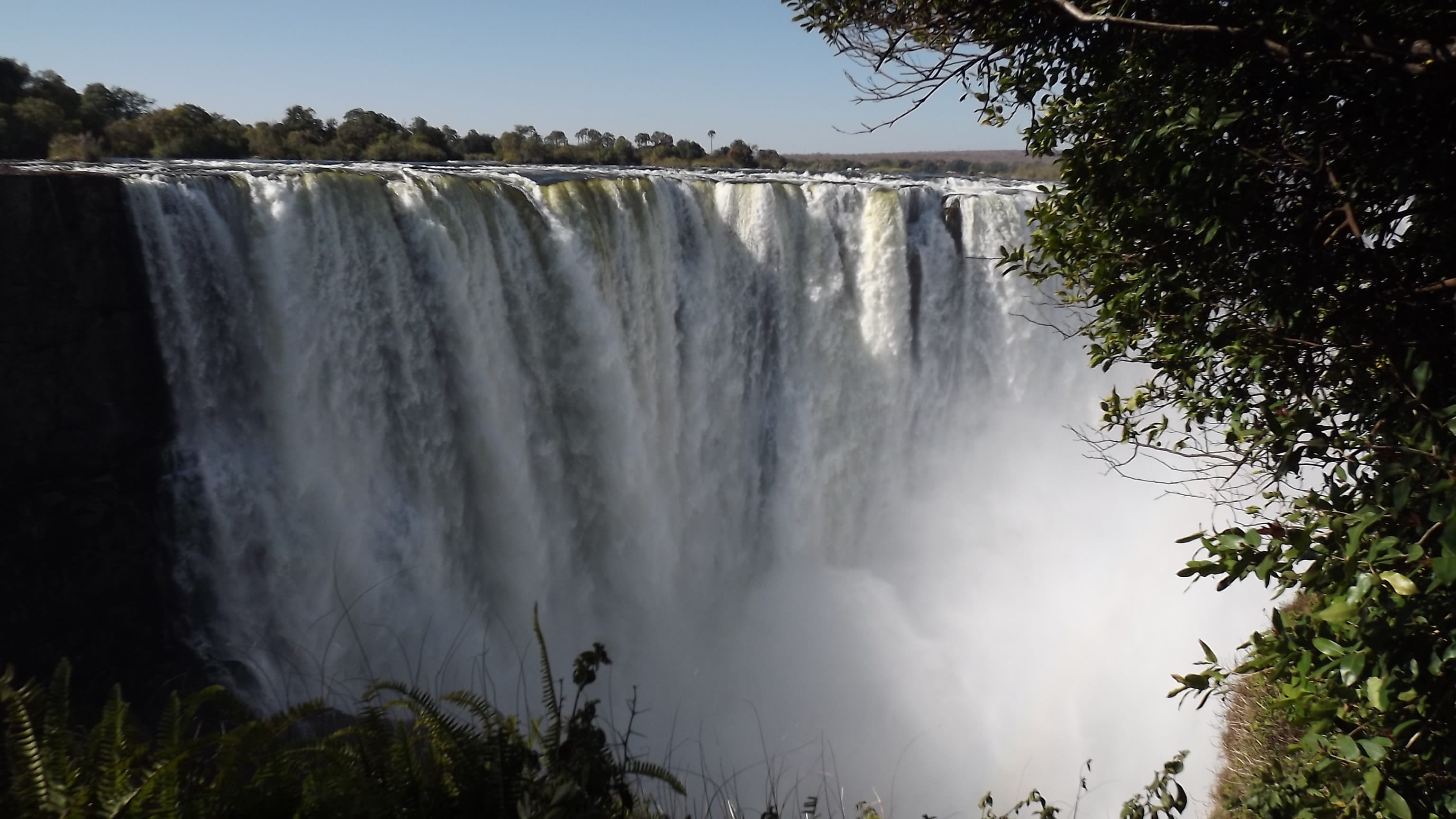 no people, spraying, scenics - nature, splashing, victoria falls, zambezi, flowing, plant, nature, zambia, sky, long exposure, waterfall, blurred motion, HD Wallpaper