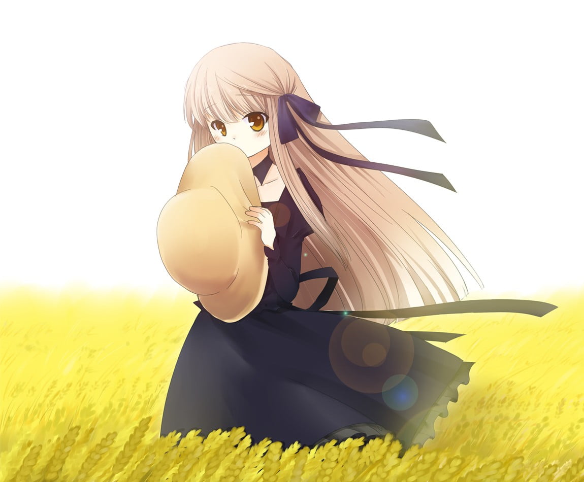 studio shot, clothing, hairstyle, anime girls, land, art and craft, plant, Rewrite, human representation, Senri Akane, beauty in nature, hat, no people, HD Wallpaper