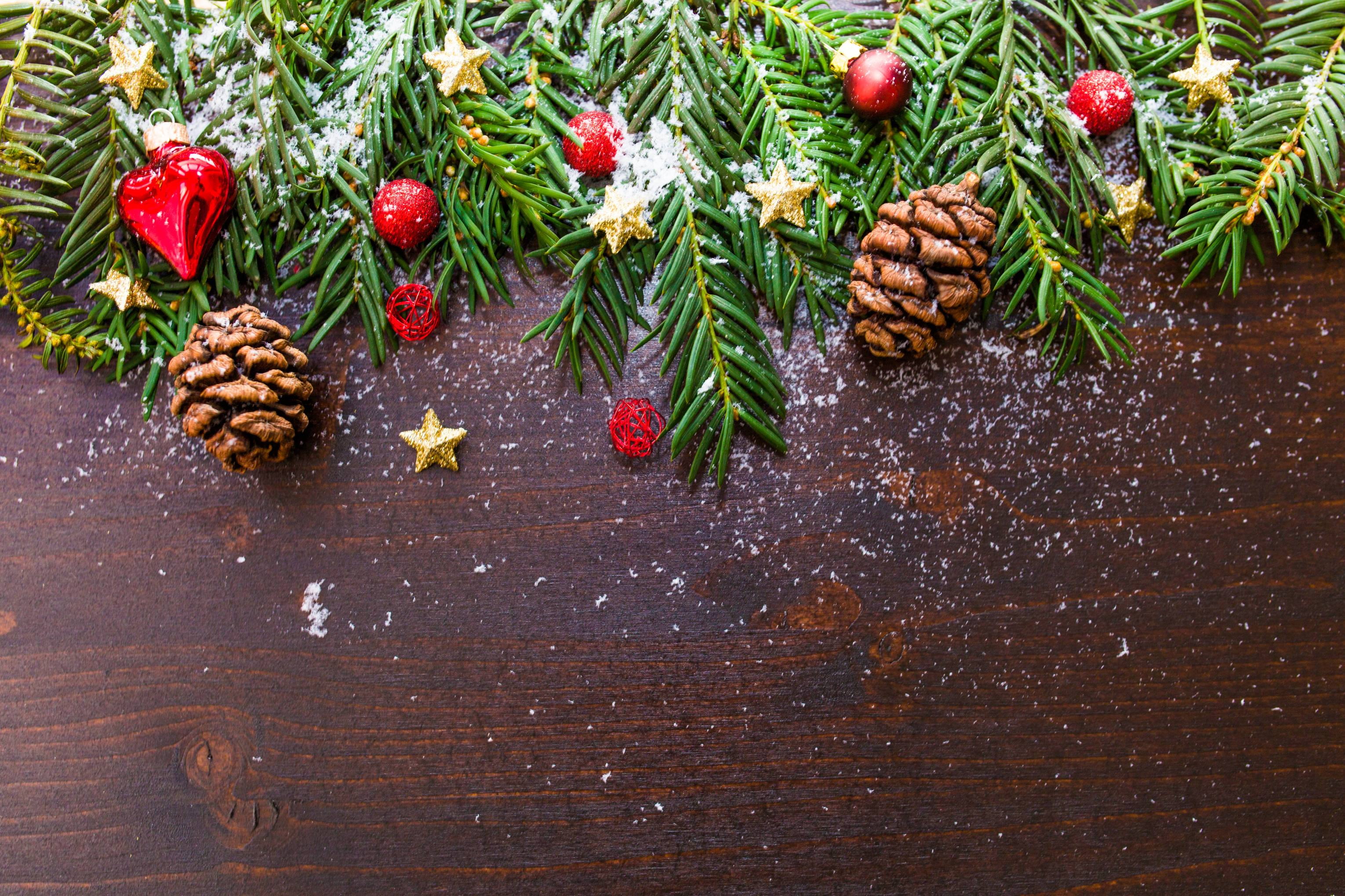 needle - plant part, 2K, yellow, coniferous tree, glitters, photo, brown, decors, christmas tree, leaves, pine, green color, healthy eating, tradition, HD Wallpaper
