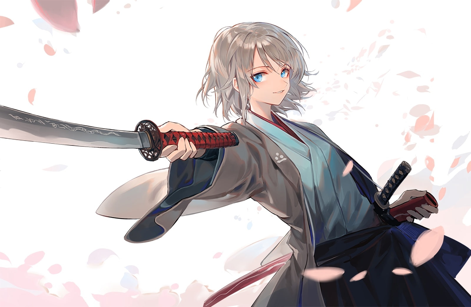 Anime, 720P, cherry petals, fashion, young adult, watanabe you, sky, casual clothing, blond hair, leisure activity, hairstyle, indoors, front view, portrait, HD Wallpaper