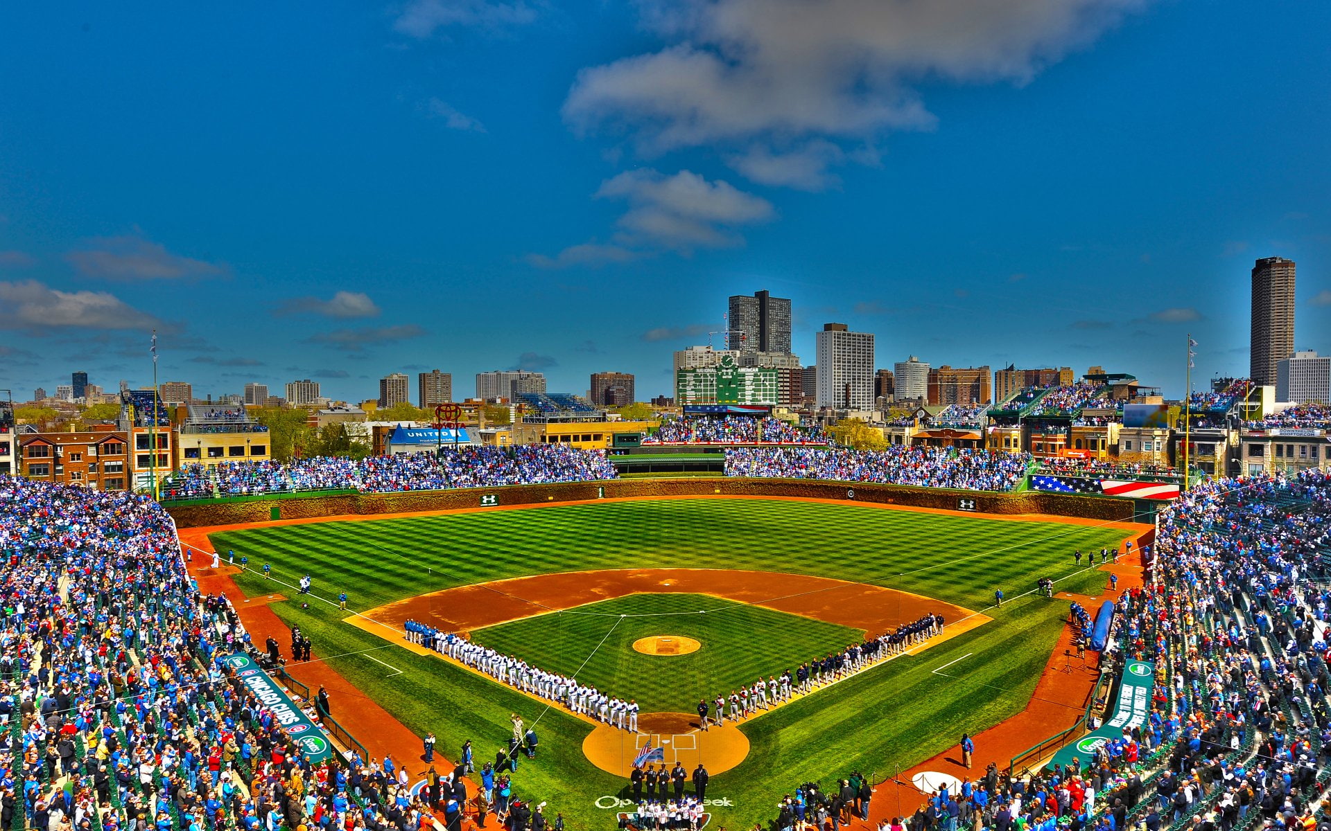 Chicago, Wrigley Field, Man Made, 1080P, Baseball, Sport, HD Wallpaper