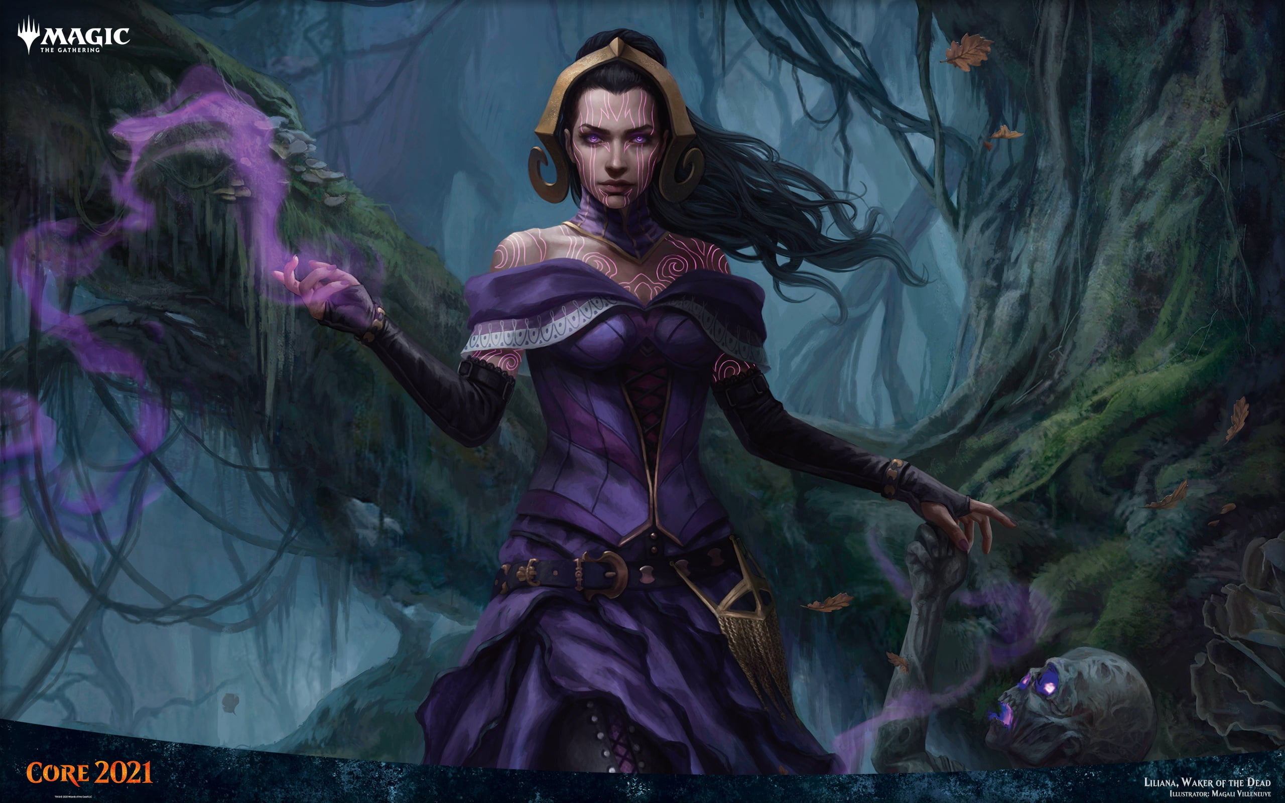 Liliana, 2K, zombies, MAG, Magic: The Gathering, girl, necromancer, Waker of the Dead, HD Wallpaper