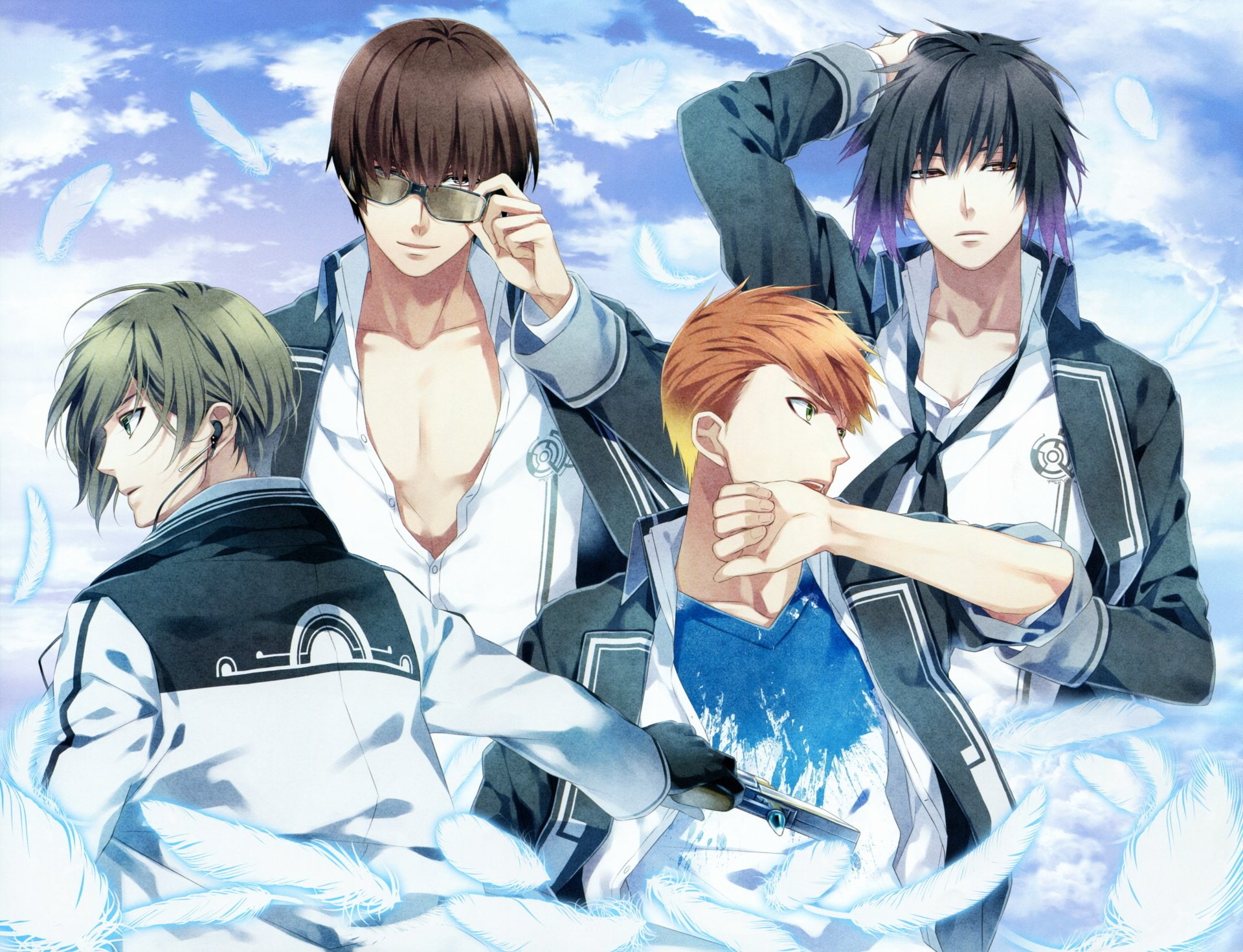 Natsuhiko Azuma, 1080P, Itsuki Kagami, Anime, Norn9: Norn + Nonette, Ron Muroboshi, Masamune Tōya, HD Wallpaper