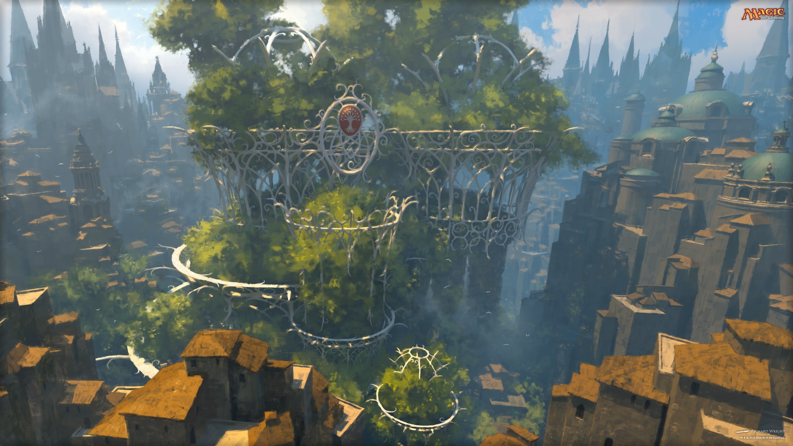 magic, 2K, town, Magic: The Gathering, Selesnya, HD Wallpaper
