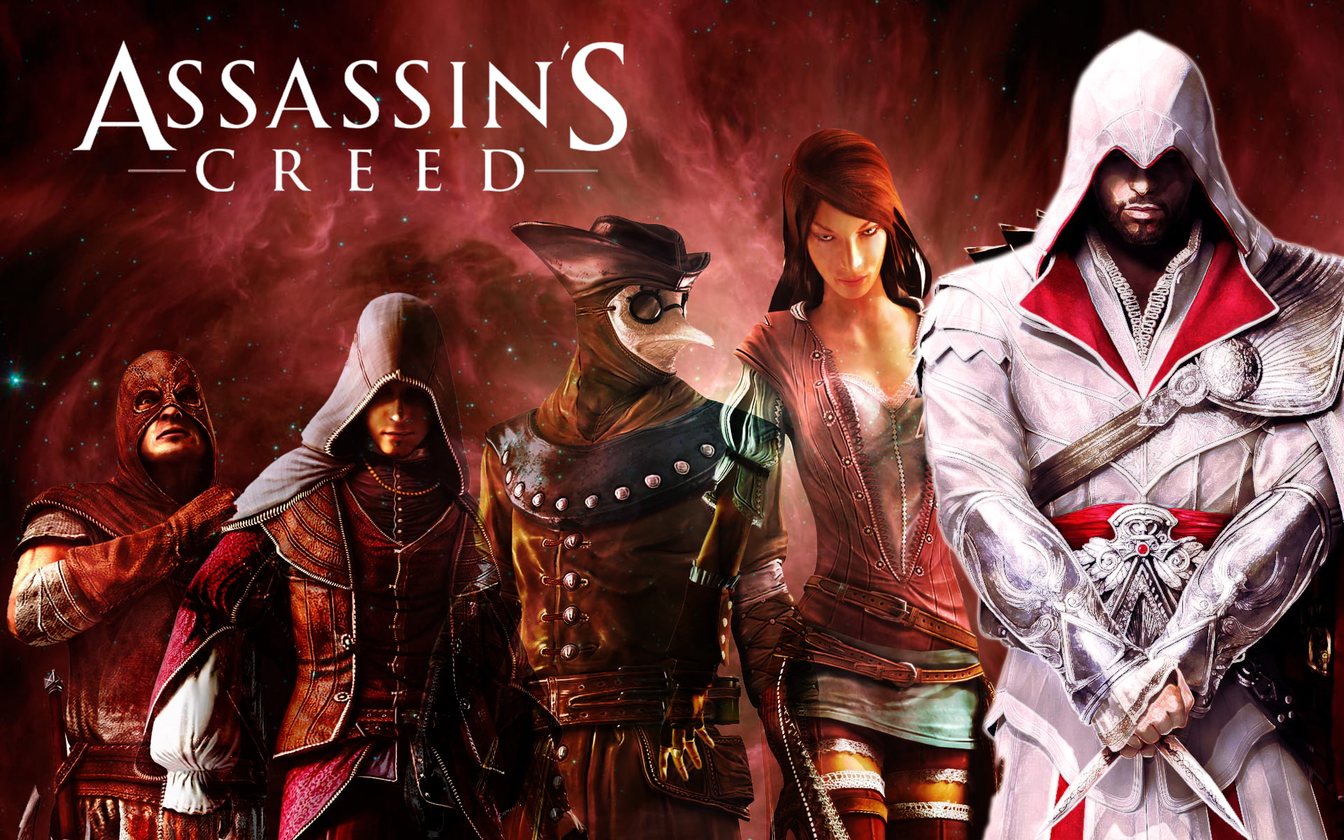 the creed of the assassins, brotherhood of blood, nebula, the executioner Il Carney, doctor Malfatto, Ezio auditore da Firenze, assassins creed brotherhood, HD Wallpaper