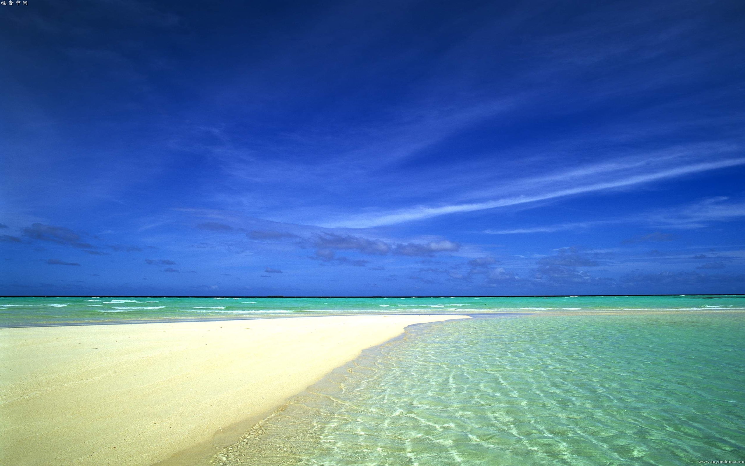 blue, sandy, beach, 2K, sea, shallow, summe, sky, HD Wallpaper
