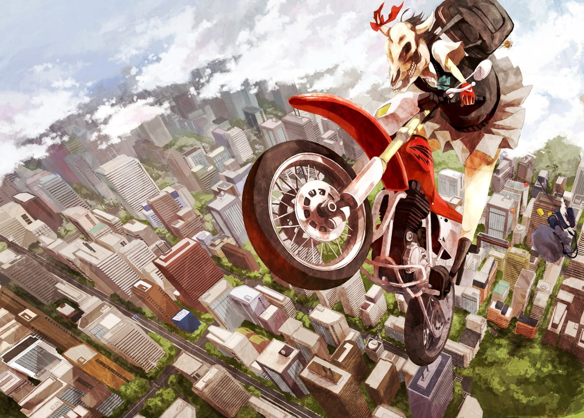 dirt bikes, 480P, anime, HD Wallpaper