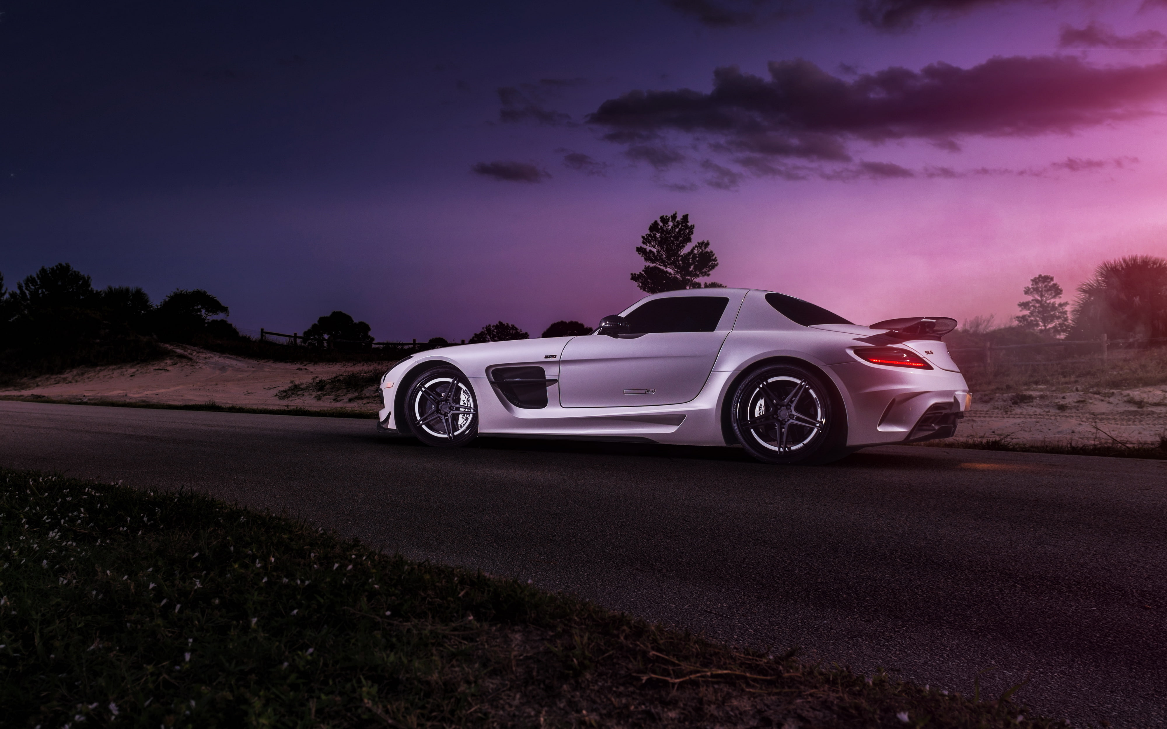 Mercedes SLS, rechange, hq s, car, 4K, Mercedes, RennTech, William Stern, Black Series, tuning, HD Wallpaper