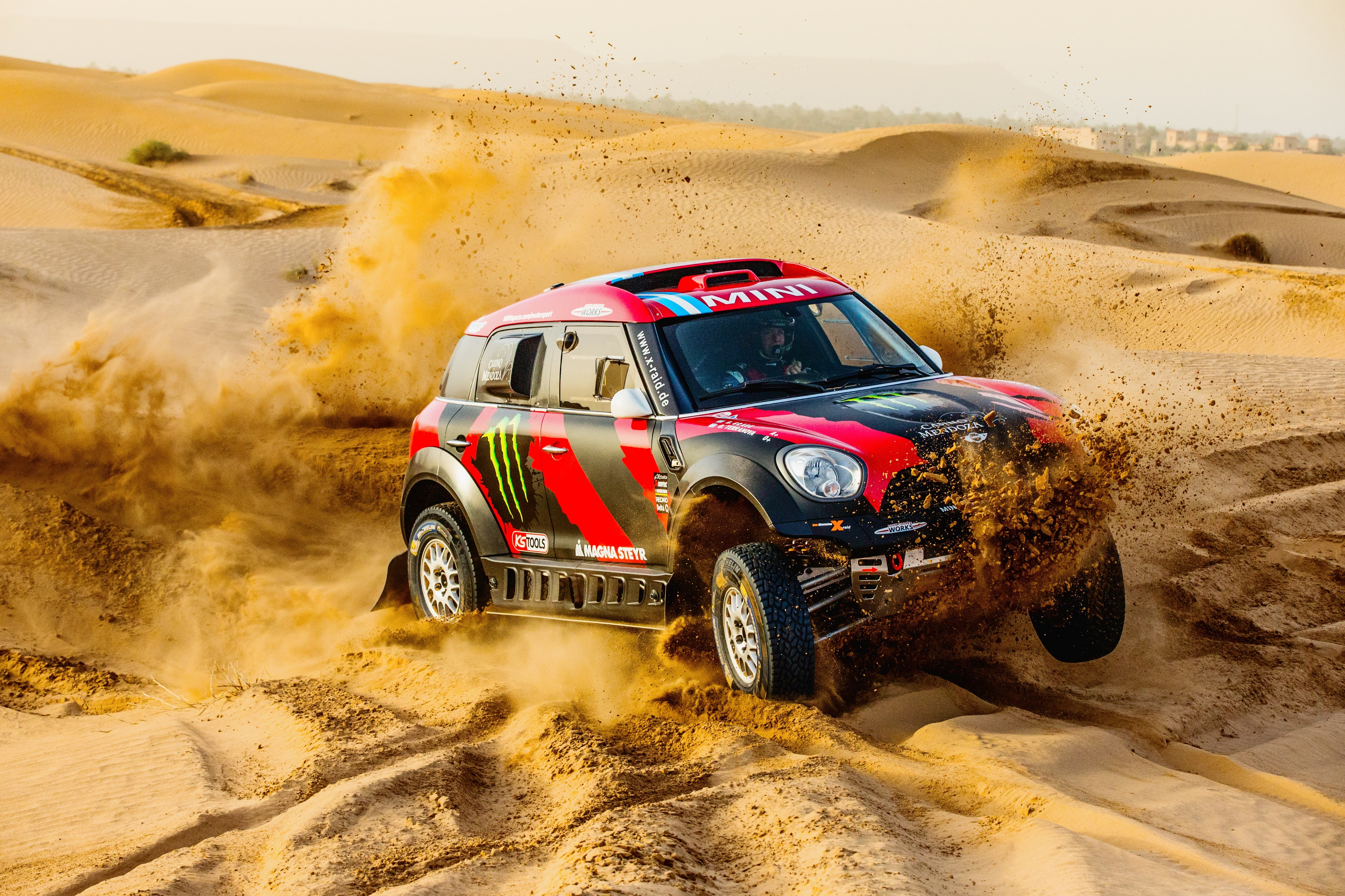 off-road vehicle, desert, sports utility vehicle, 5K, speed, arid climate, mini, land, hq, race, SUV, mode of transportation, dakar, sport, HD Wallpaper