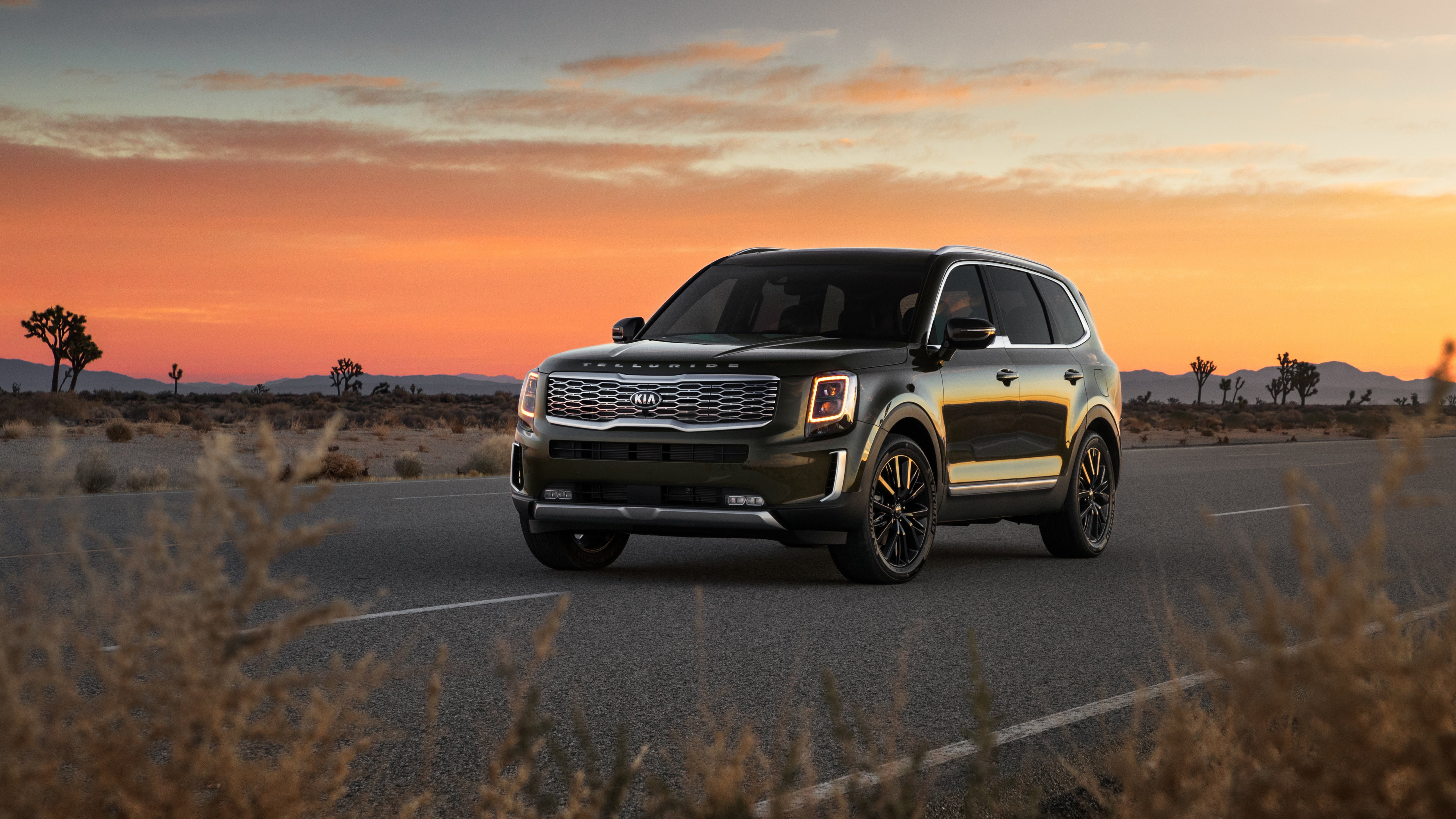 Car, 5K, Kia Telluride, Green Car, SUV, Kia, Vehicle, HD Wallpaper