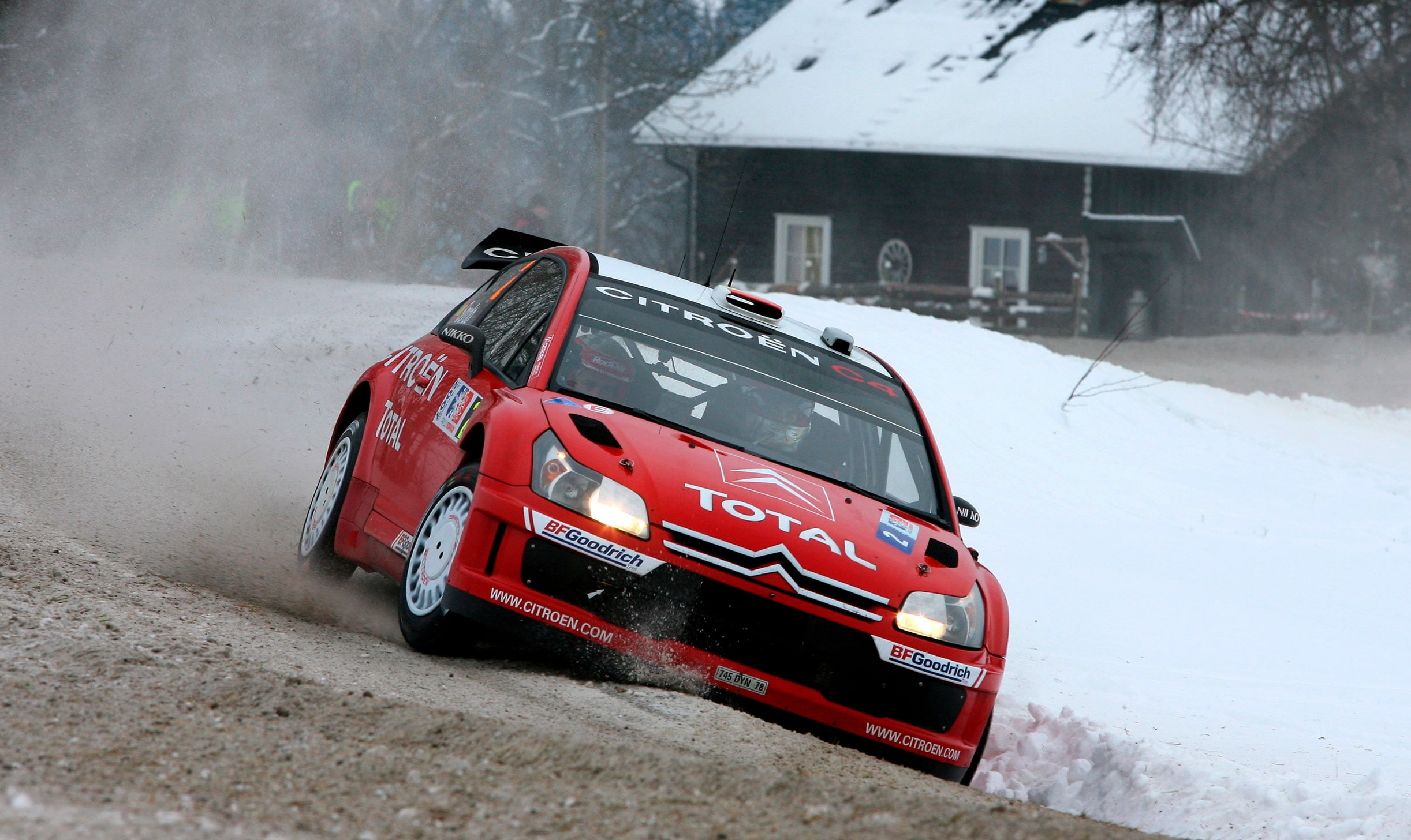 Rally, Winter, House, 1080P, Snow, Citroen, Dani Sordo, Lights, HD Wallpaper