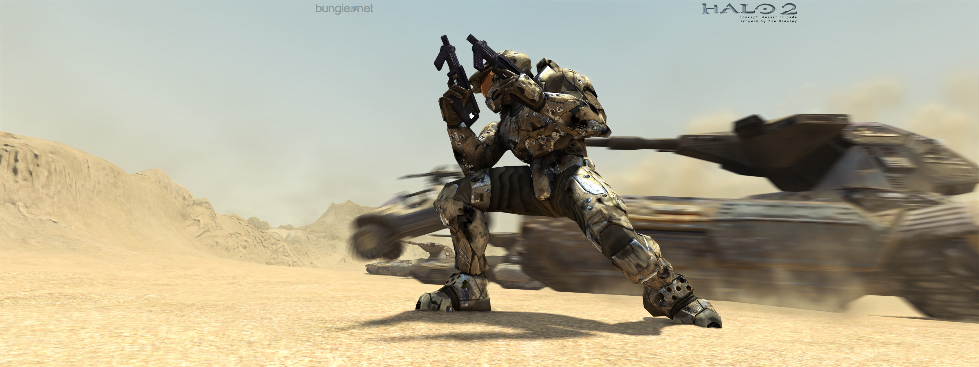 halo, screen, warriors, 2K, monitor, dual, tanks, weapons, multi, HD Wallpaper