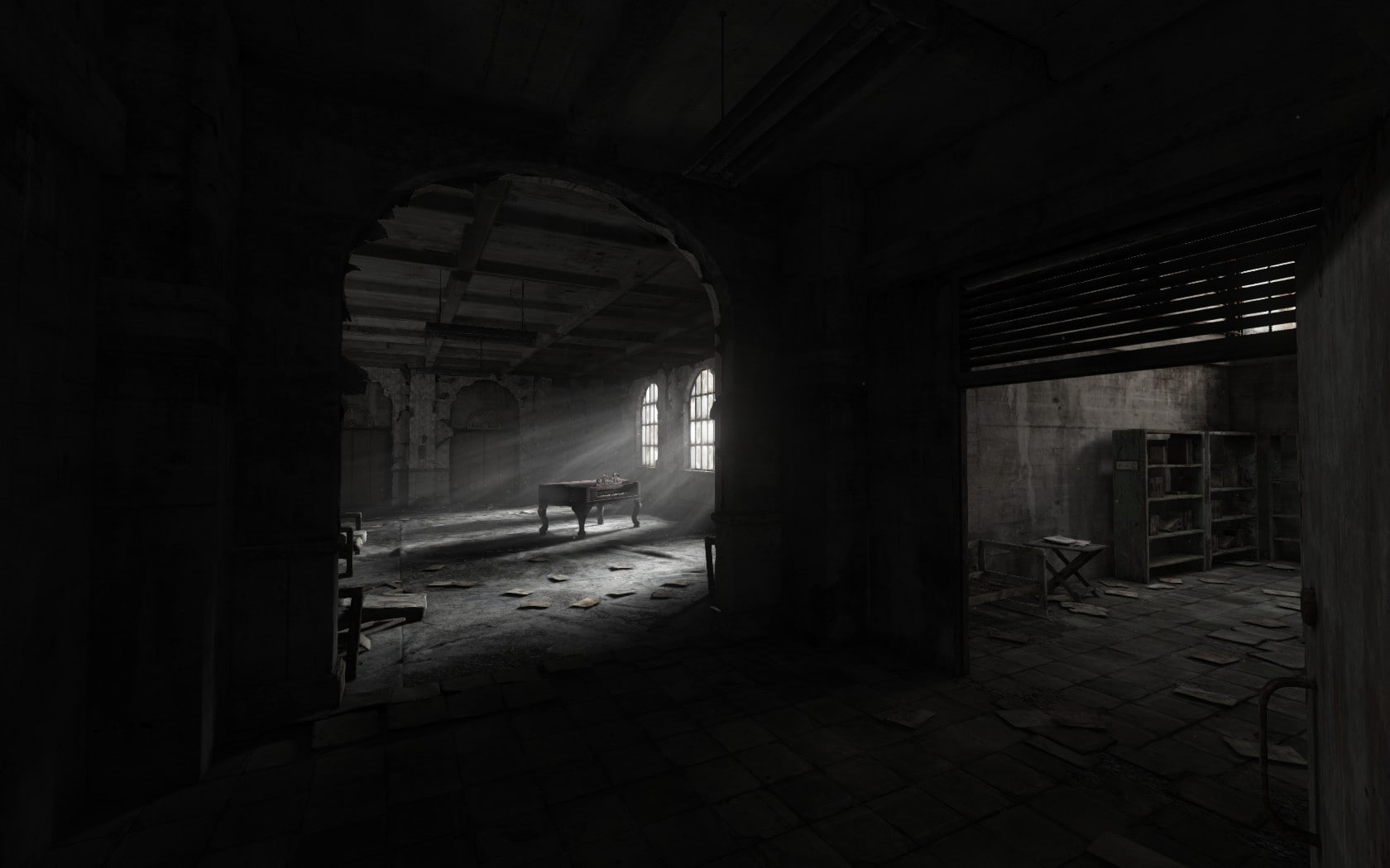 old, abandoned, spooky, architectural column, door, history, house, entrance, indoors, built structure, Homesick, horror, obsolete, damaged, deterioration, HD Wallpaper