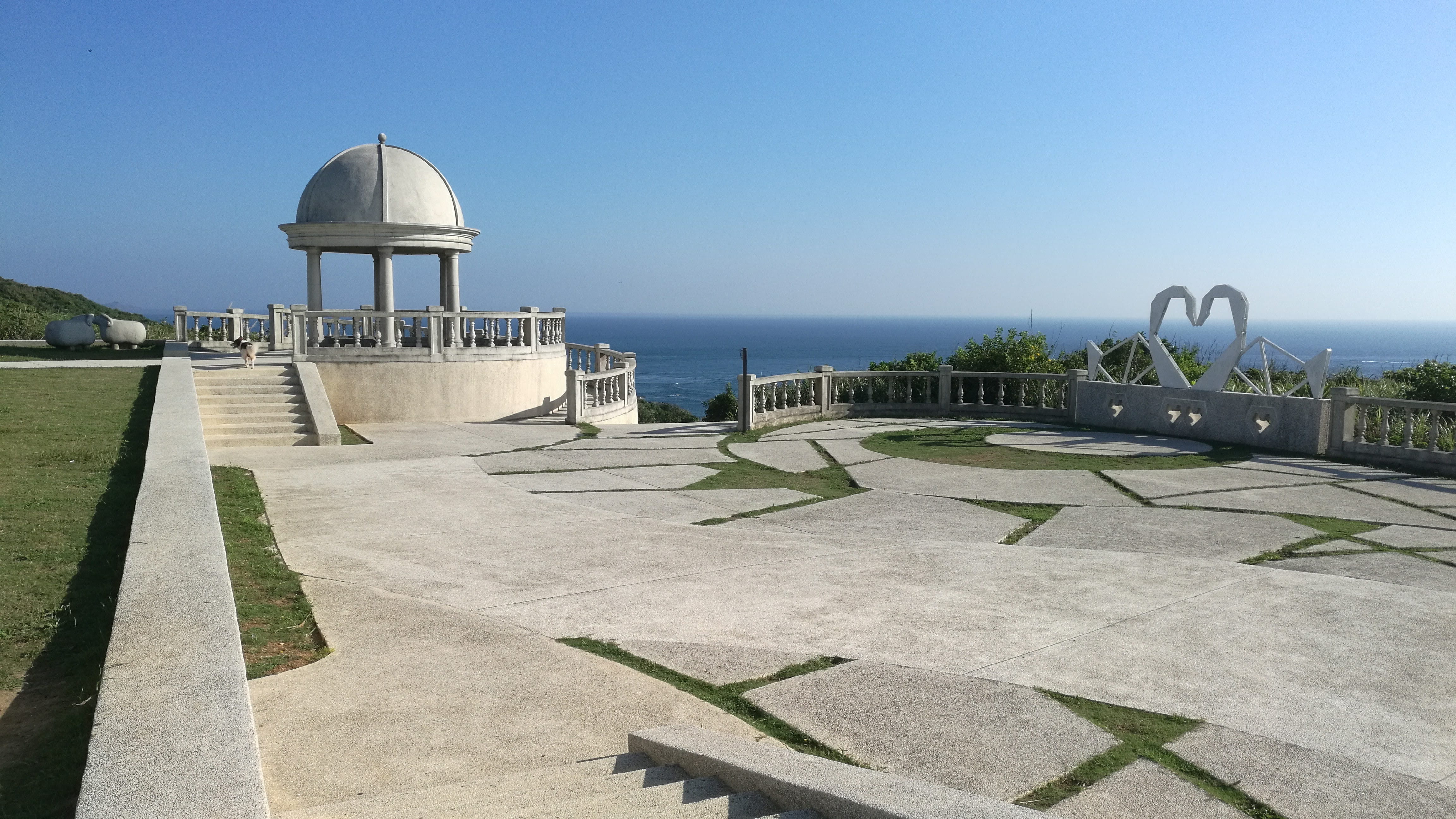 horizon, homesickness, attractions, built structure, taiwan, dome, lighthouses, outdoors, 4K, sunlight, travel destinations, travel, dog, view, tourism, HD Wallpaper