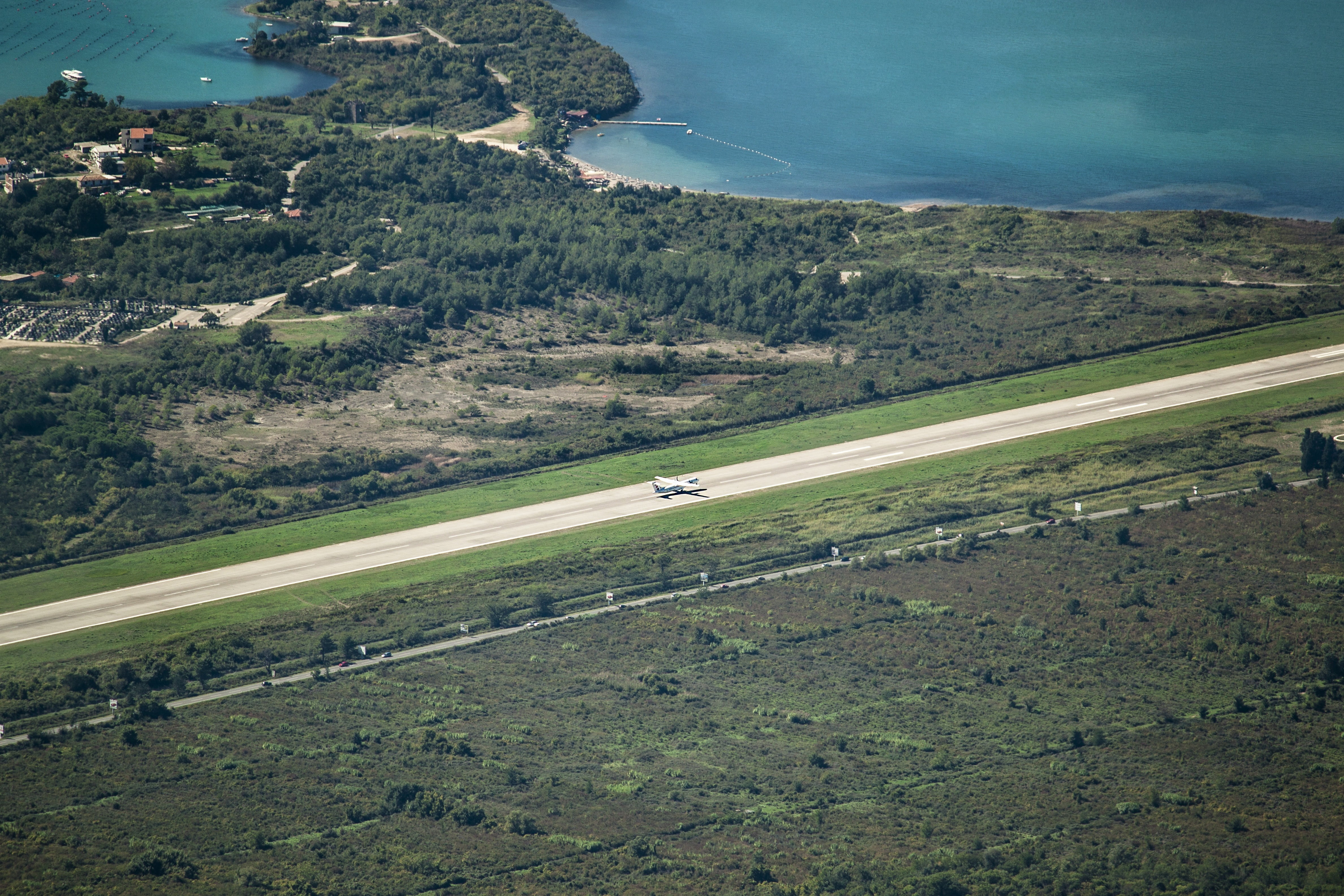 nature, aerial View, air, 4K, land, summer, transportation, environment, no people, view, aerial, agriculture, airplane, aircraft, road, day, mode of transportation, HD Wallpaper
