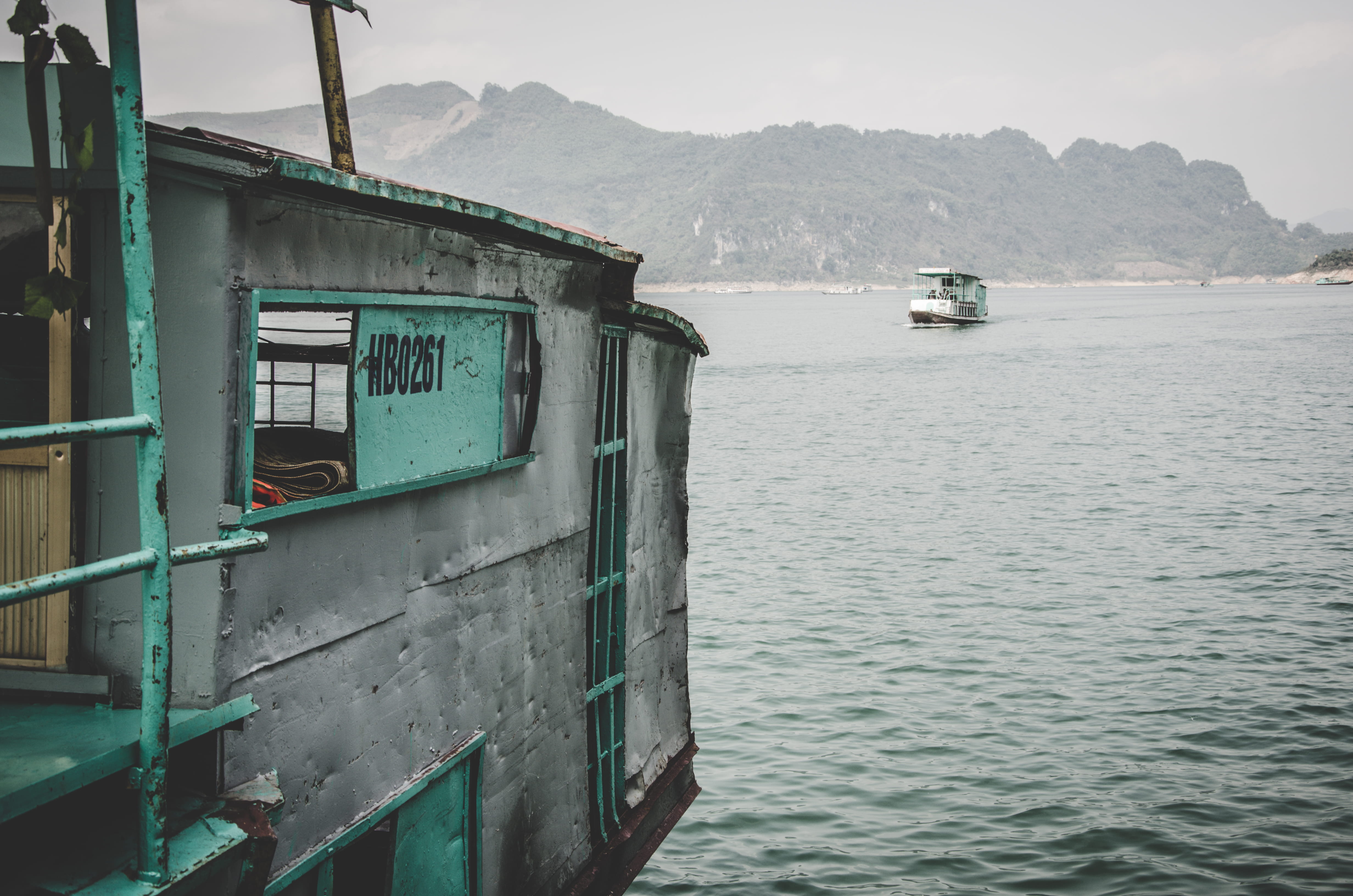 text, architecture, mood, 4K, hoa binh, mode of transportation, nautical vessel, no people, communication, non-urban scene, vietnam, ship, sky, day, transportation, HD Wallpaper