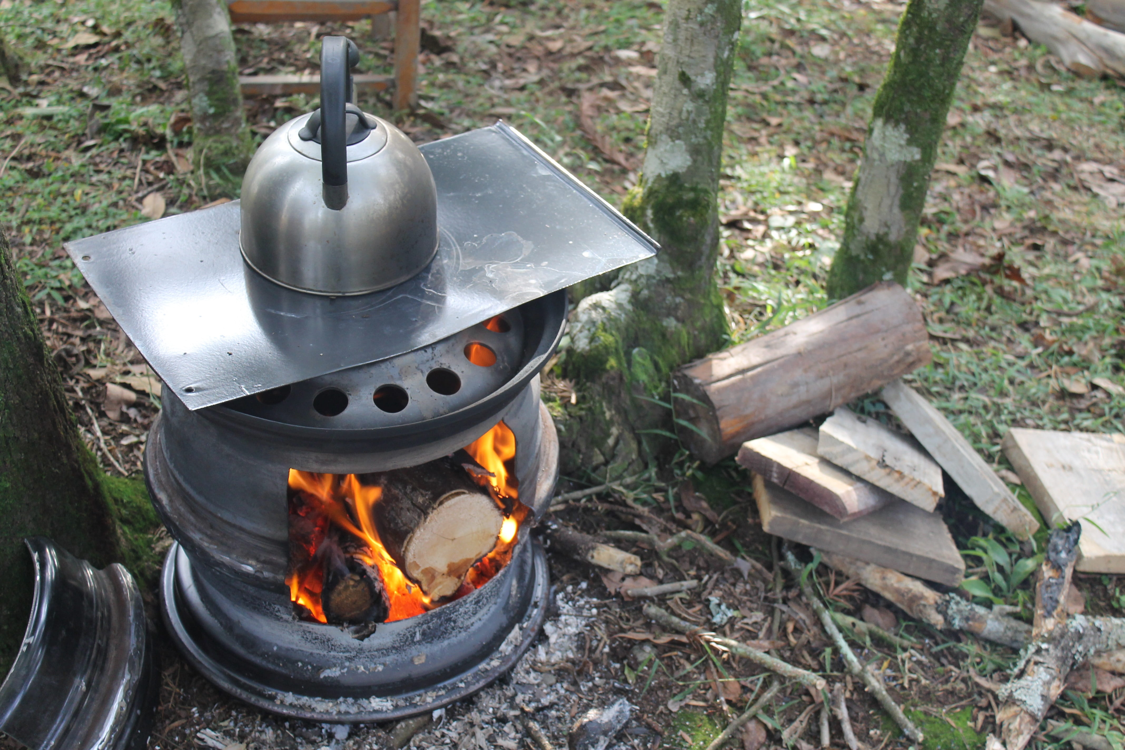 food and drink, plant, metal, firewood, farm, camping stove, log, heat - temperature, fire - natural phenomenon, stove, coffee, day, wood - material, outdoors, HD Wallpaper