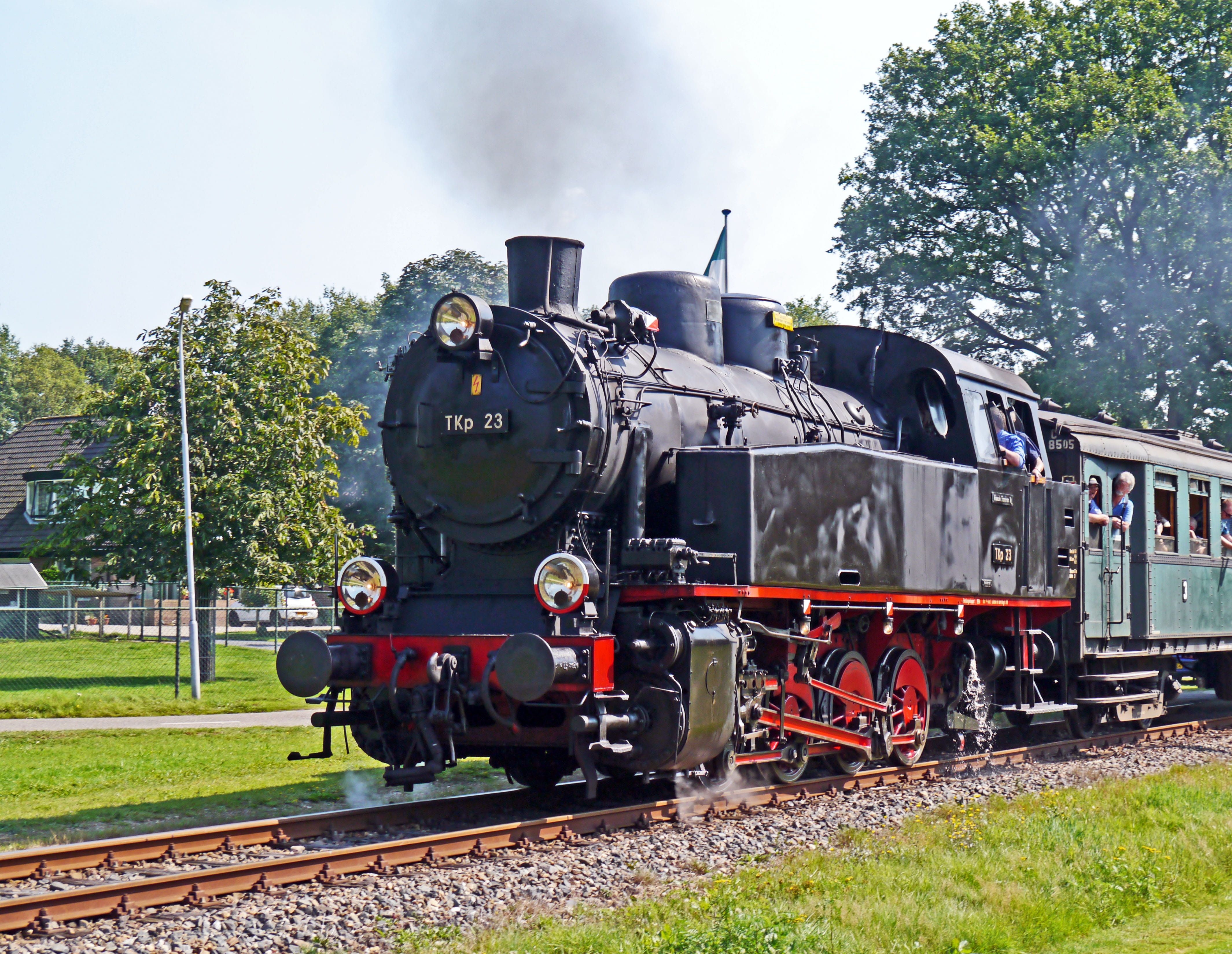 smoke, railway, rail transportation, transportation, day, pendulum rides, retro styled, train - vehicle, track, historically, outdoors, nostalgietag, polish, HD Wallpaper