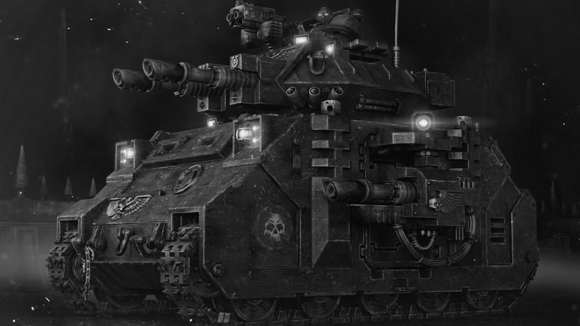 war, night, warrior, sci, Fighting, armored tank, railroad track, no people, rail transportation, mode of transportation, Warhammer, industrial equipment, HD Wallpaper