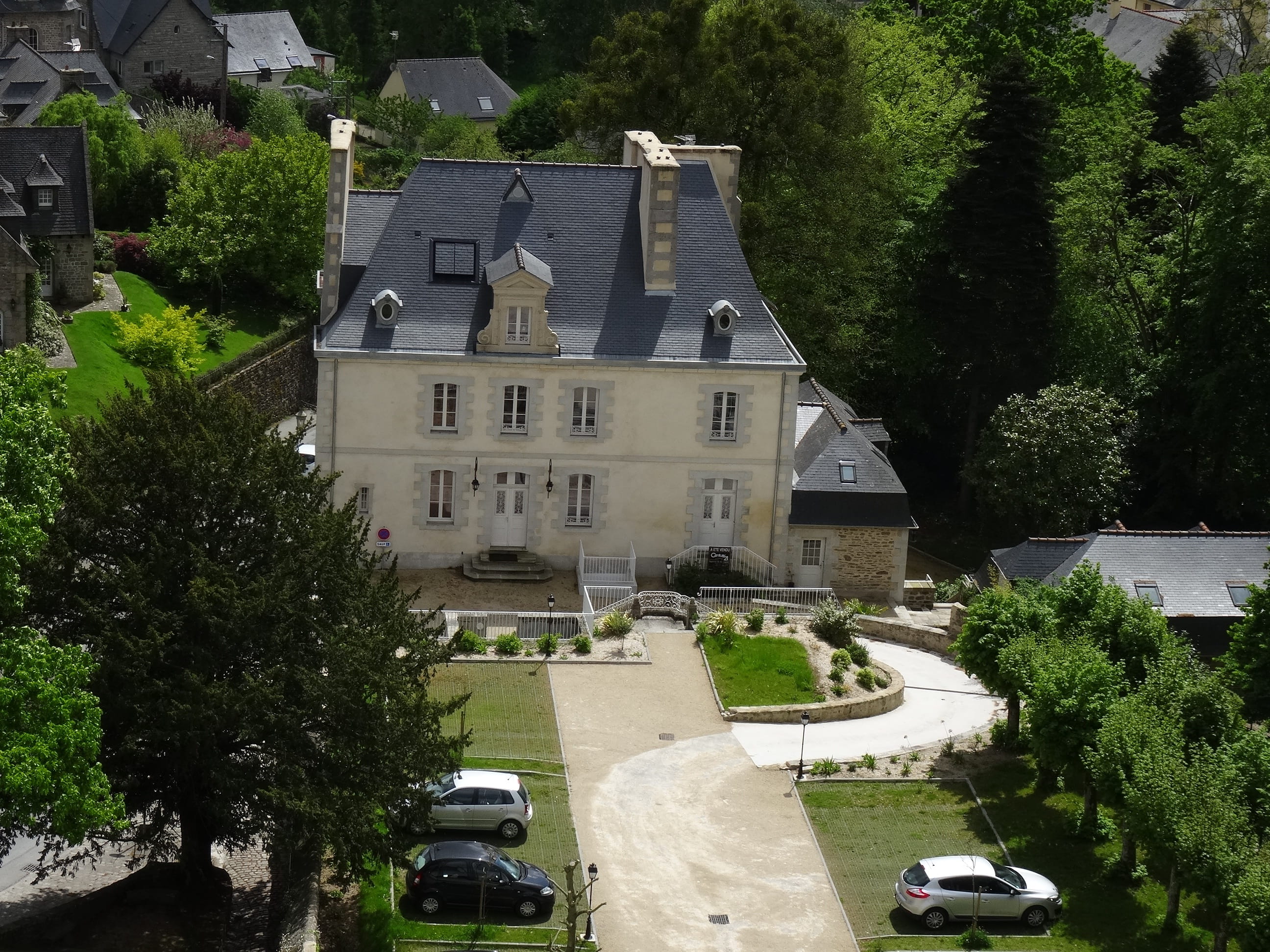 from, growth, built structure, building exterior, motor vehicle, castle, high angle view, nature, view, tree, day, mode of transportation, green color, HD Wallpaper