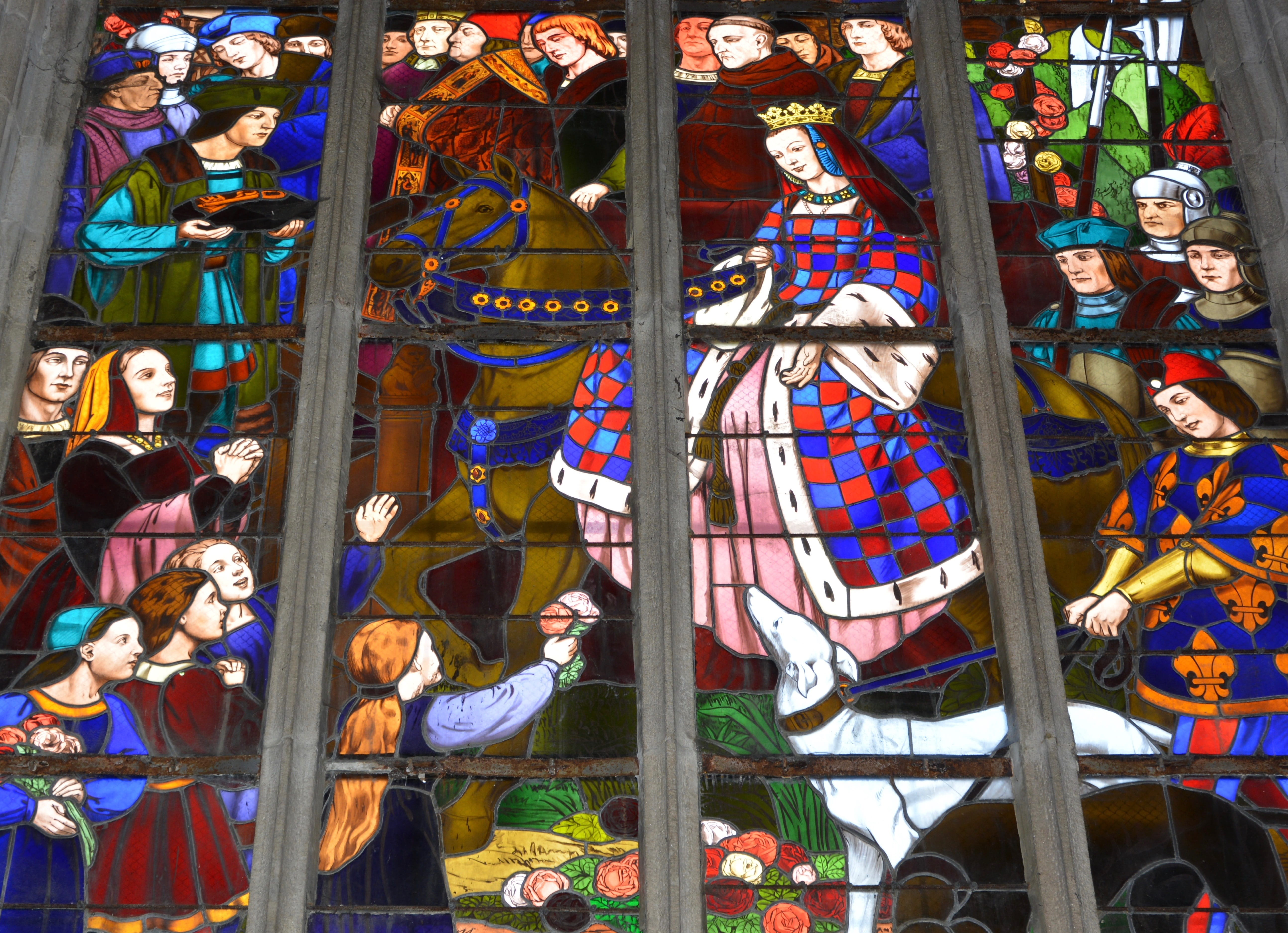 glass - material, stained glass, built structure, 5K, building, human representation, representation, outdoors, no people, sculpture, creativity, male likeness, HD Wallpaper