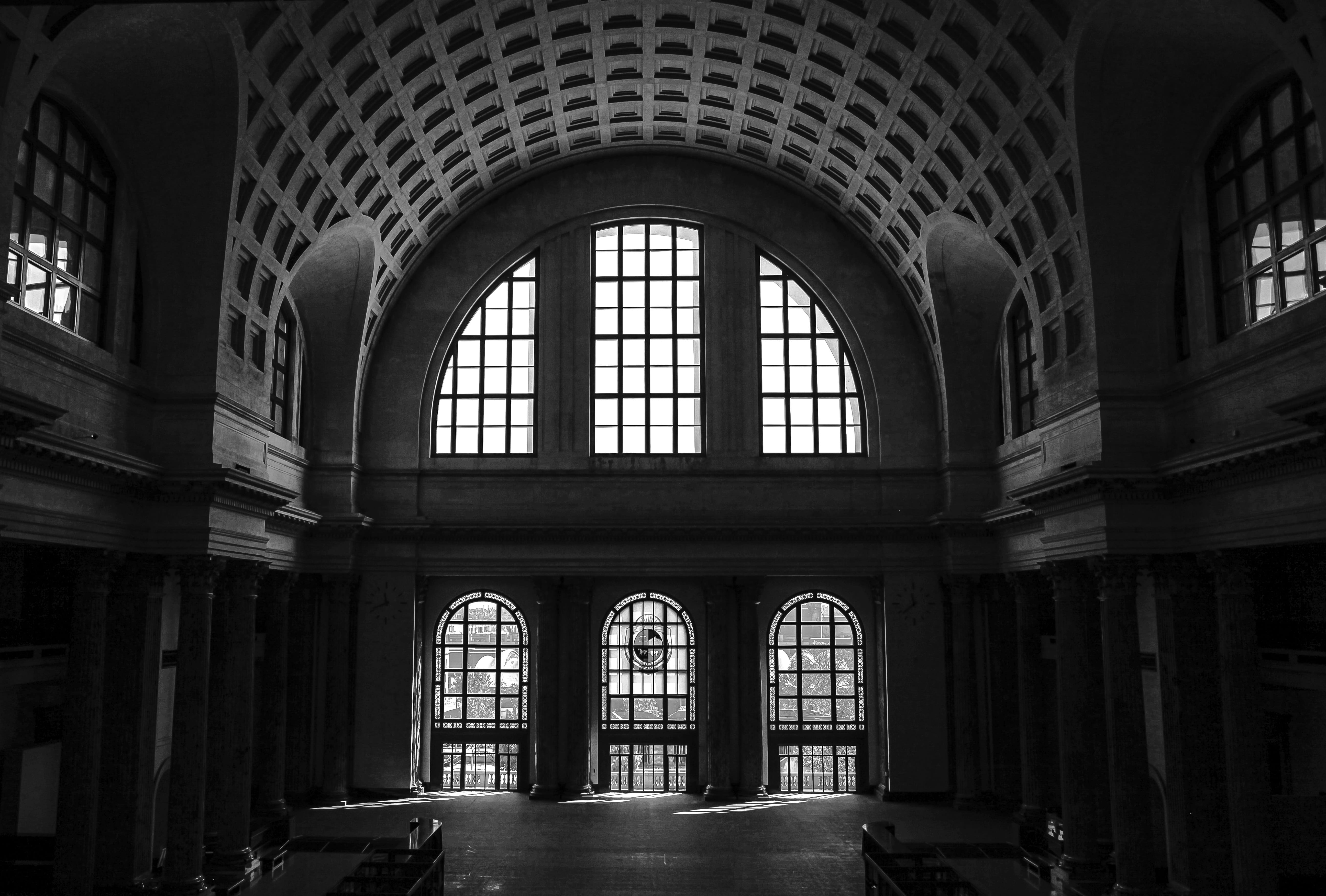 history, ceiling, street, wall, city, 5K, darkness, glass - material, vault, the past, no people, indoors, living room, old window, cult, door, stone, HD Wallpaper