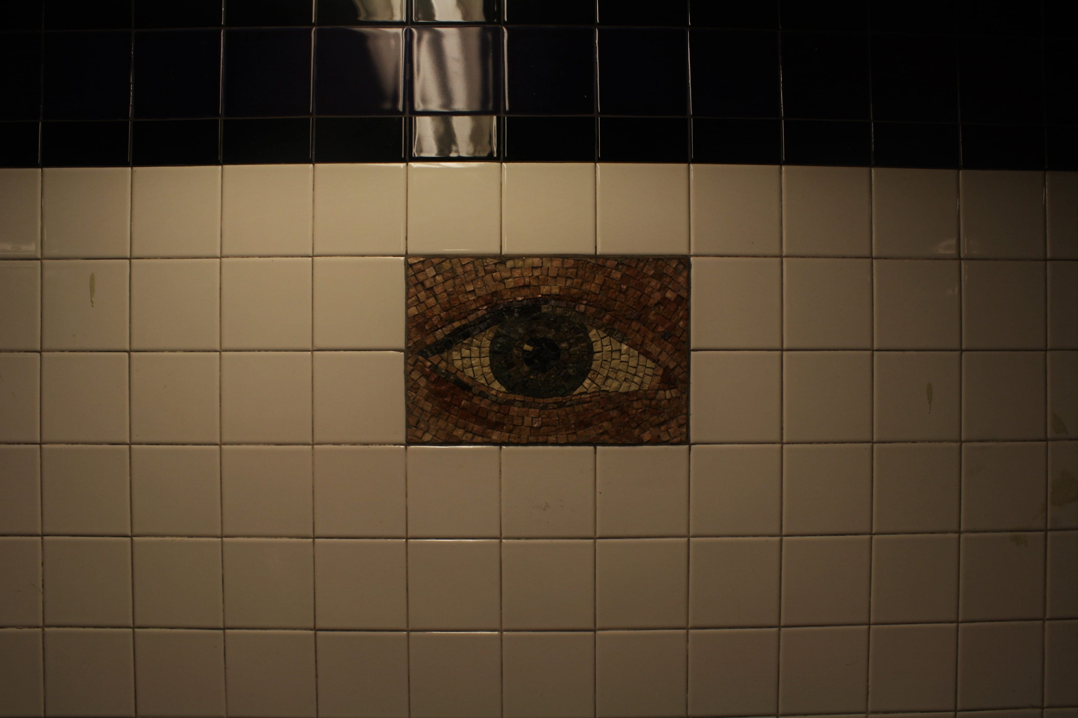 shape, tile, dark, tile art, architecture, day, security, eyes, queens, subway, pattern, bathroom, built structure, manhattan, circle, no people, brooklyn, HD Wallpaper