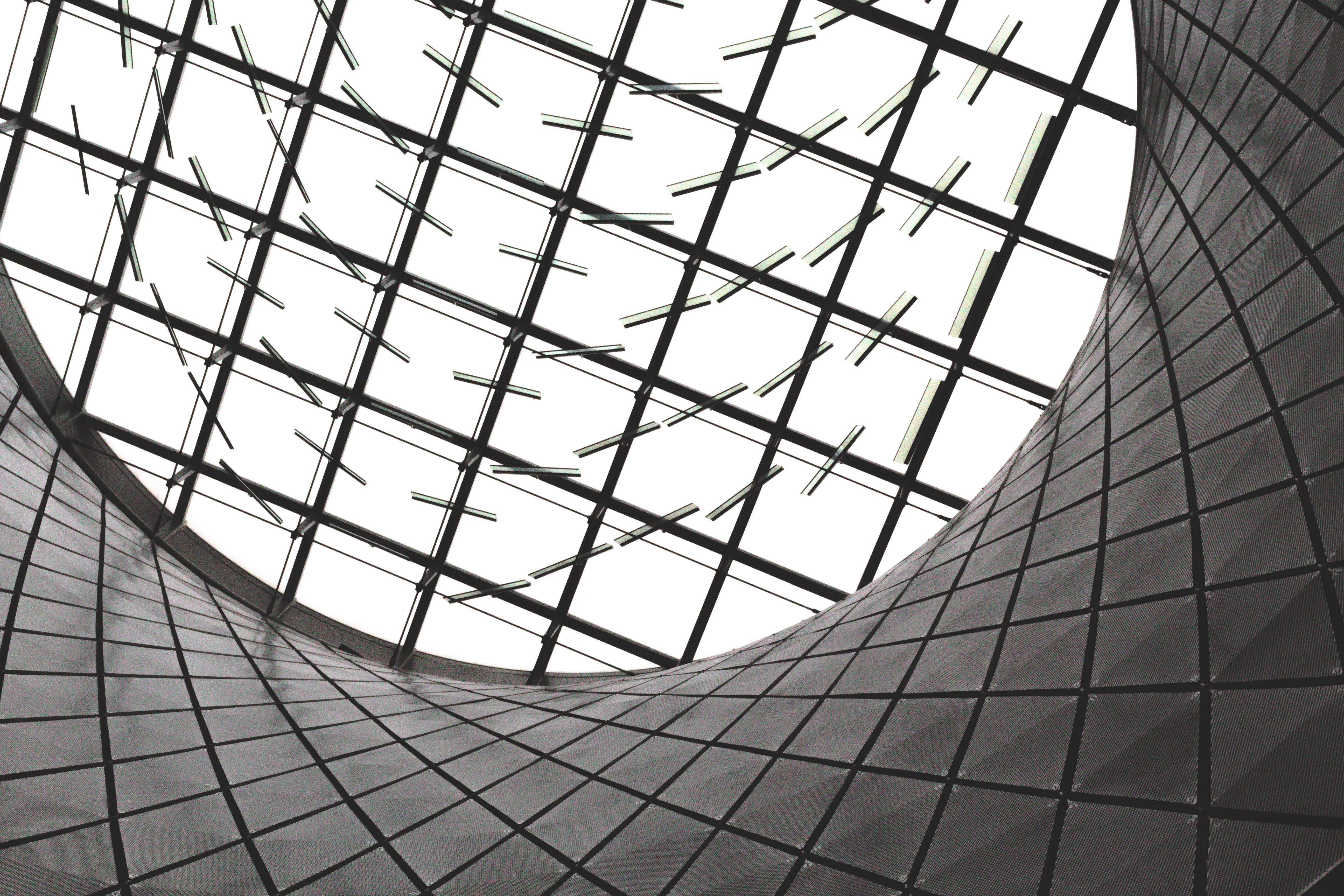 design, modern, no people, geometric shape, shape, subway, directly below, architecture and art, building, architecture, office building exterior, mta, HD Wallpaper