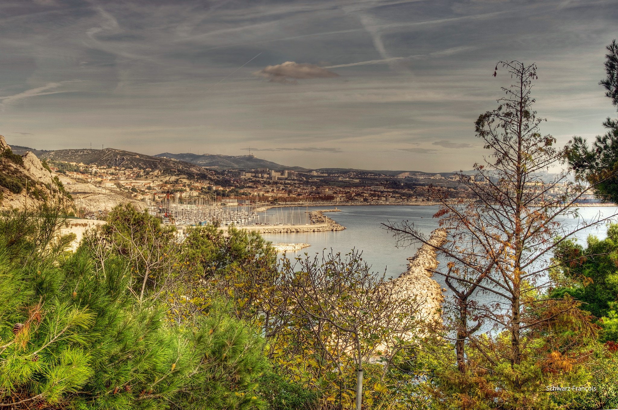 1080P, sea, panoramic, calanques, provence, rivages, panorama, france, nature, marseille, HD Wallpaper
