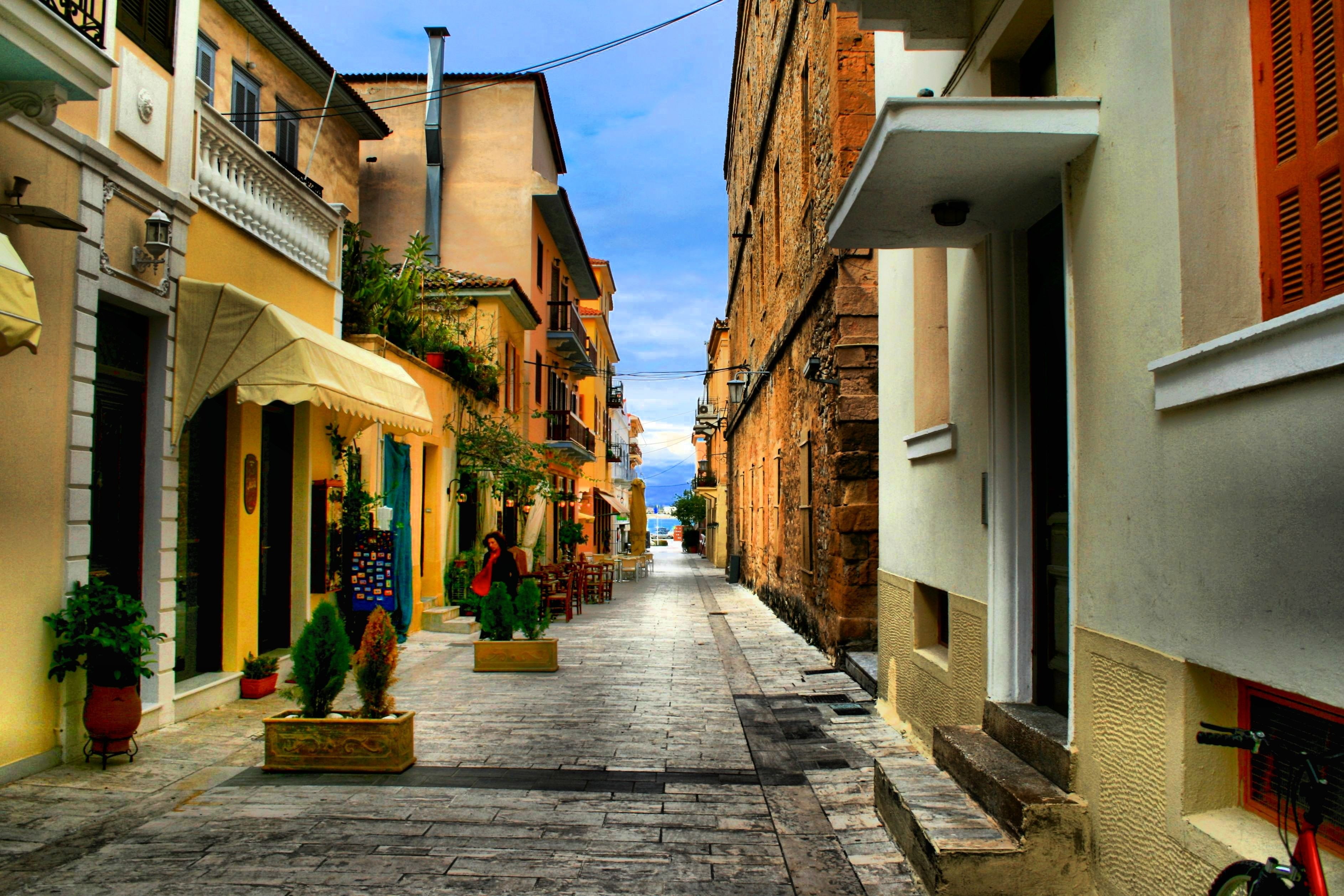 2K, Cityscape, Nafplio, Greece, Urban, Street view, street, HD Wallpaper