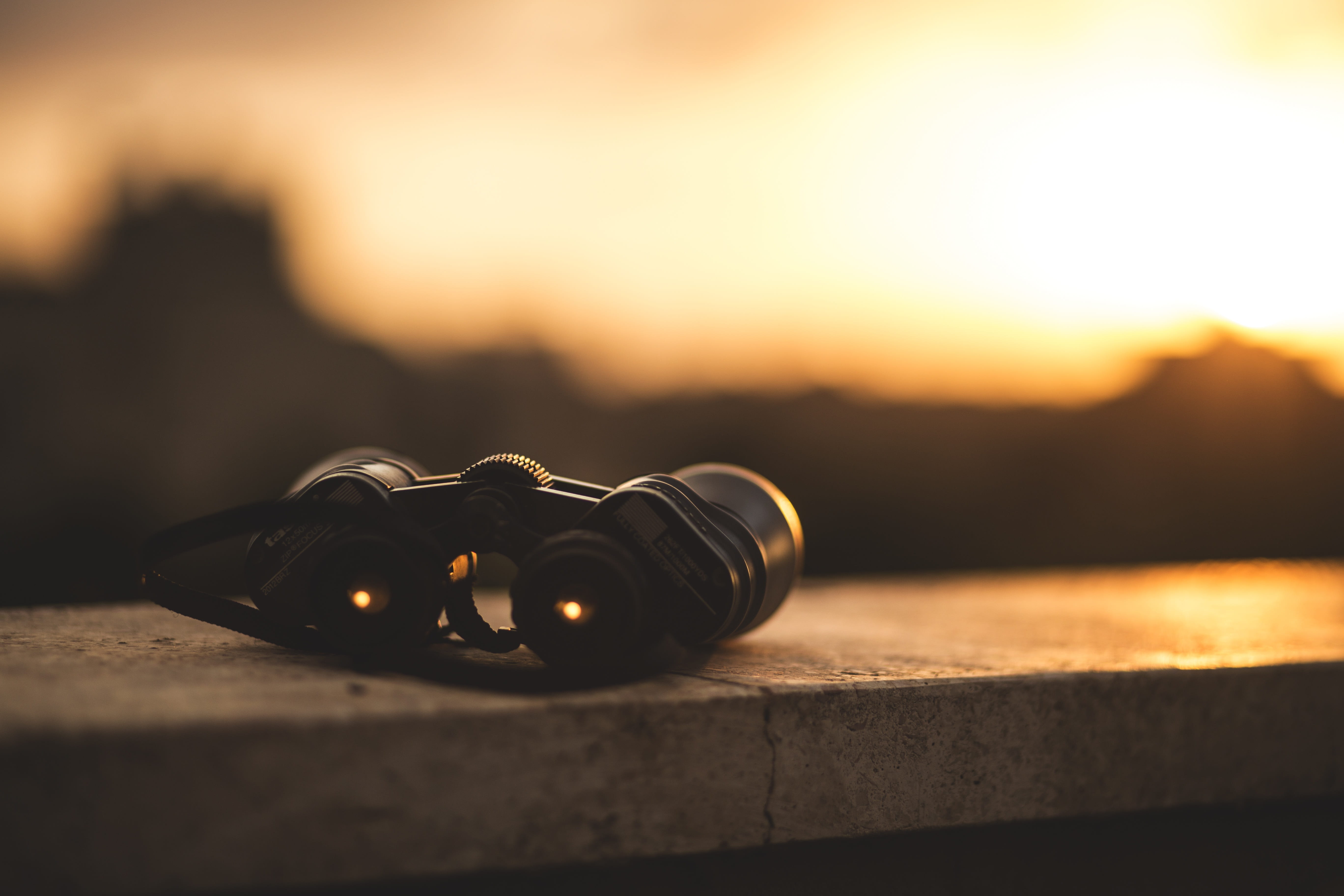 still life, no people, sky, sight, sunlight, lens, cloud - sky, insight, table, watching, site, focus, safety, 5K, see, black, clear, illuminated, binoculars, HD Wallpaper