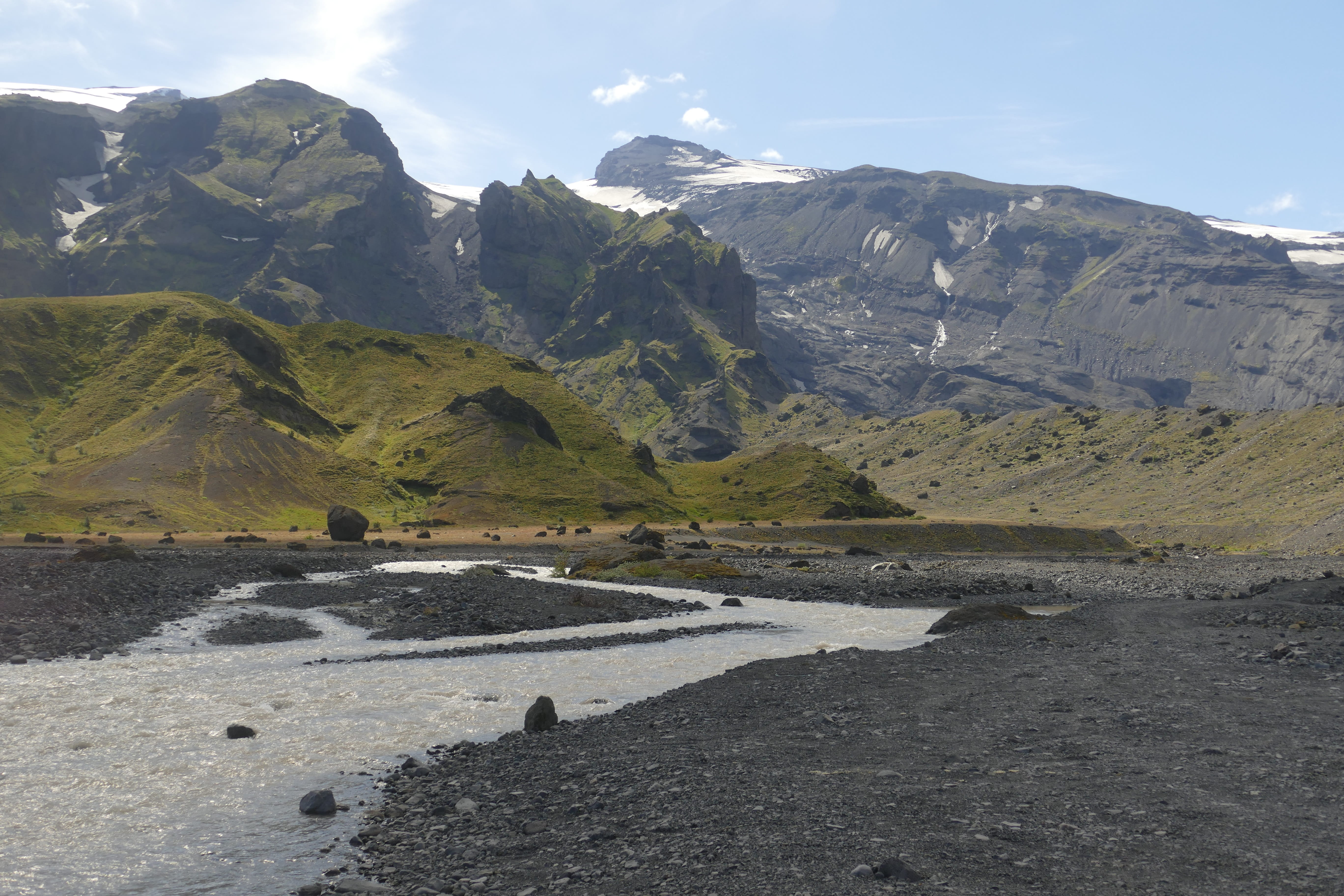 eyjafjallajökull, nature, cold temperature, mountain peak, beauty in nature, water, snowcapped mountain, 5K, mountain, tranquil scene, outdoors, sky, thor mark, HD Wallpaper