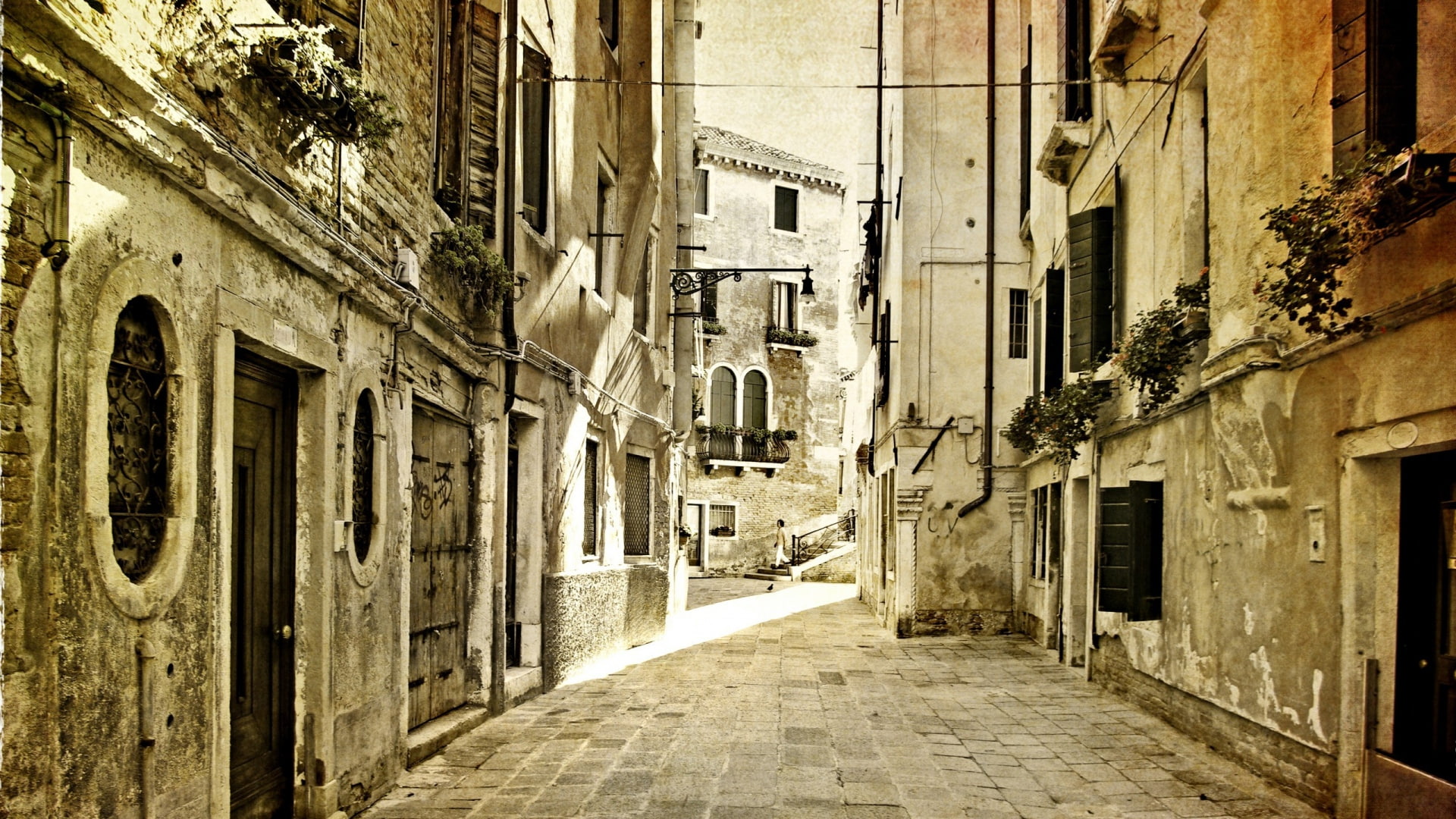 picture HD, 1080P, landscape, alley Town, HD Wallpaper