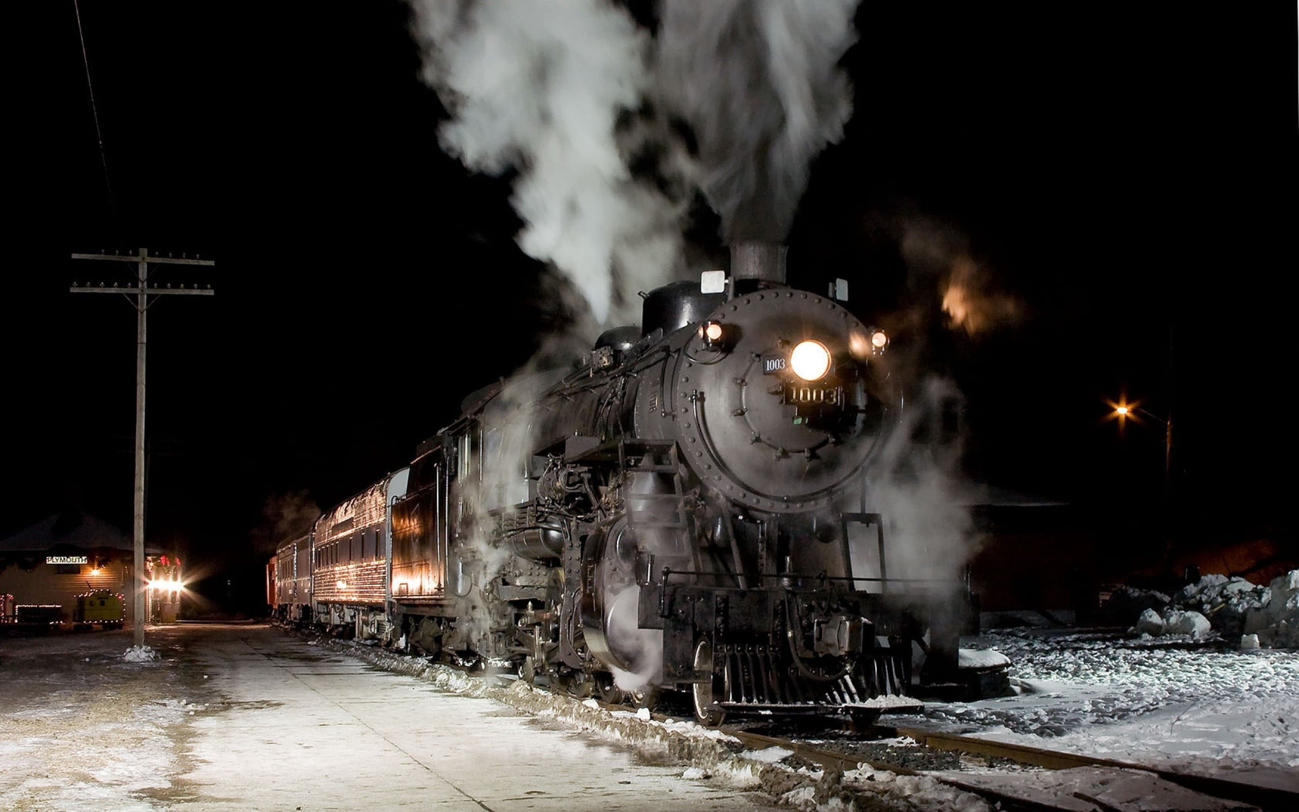 steam, old-fashioned, rail transportation, history, illuminated, outdoors, railroad Track, train, transportation, 2K, no People, steam Train, nature, coal, HD Wallpaper