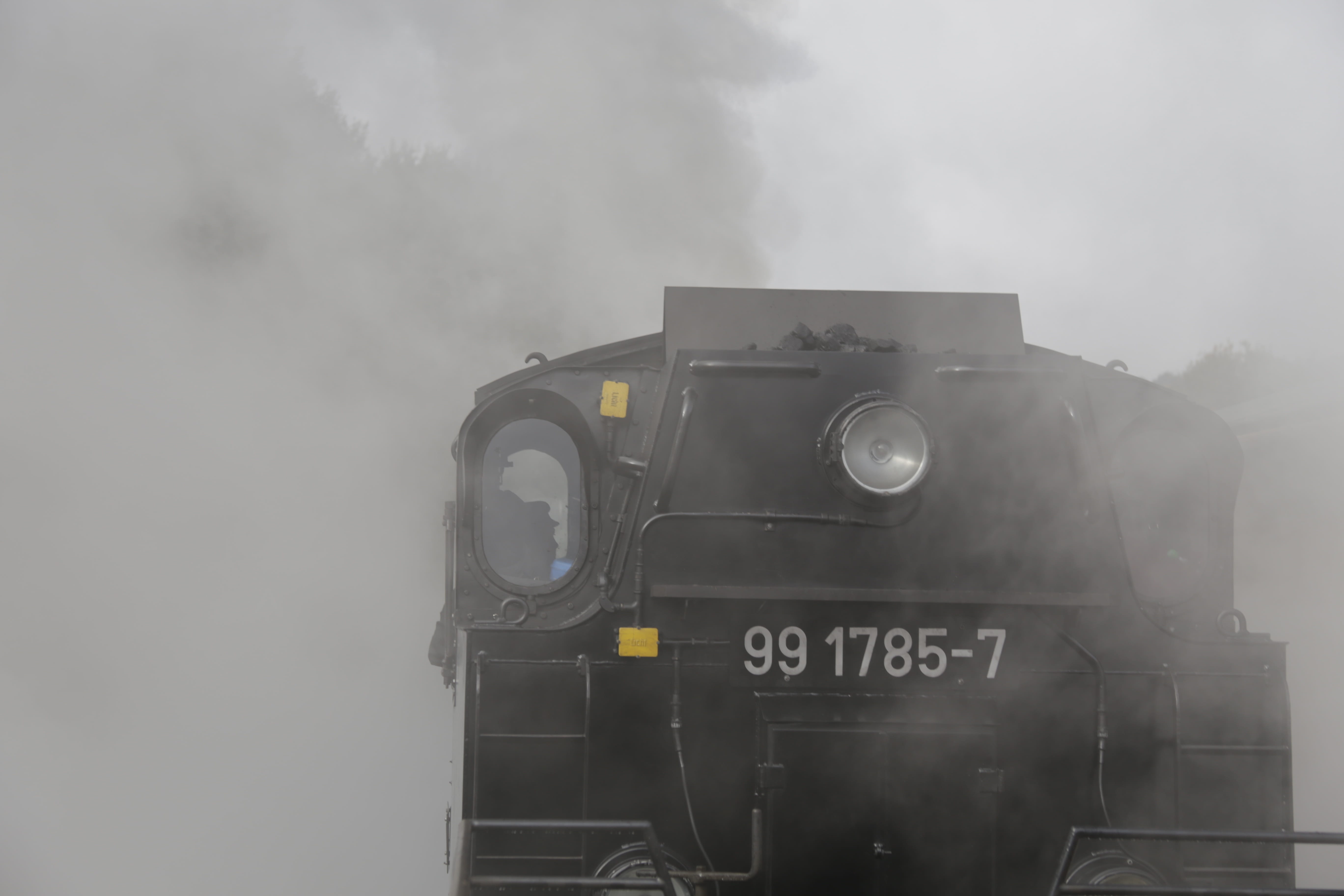narrow-gauge railway, Chemnitz, land vehicle, number, Old Train, no people, sky, steam, sign, 5K, day, nature, communication, Dresden, cloud - sky, steam train, HD Wallpaper