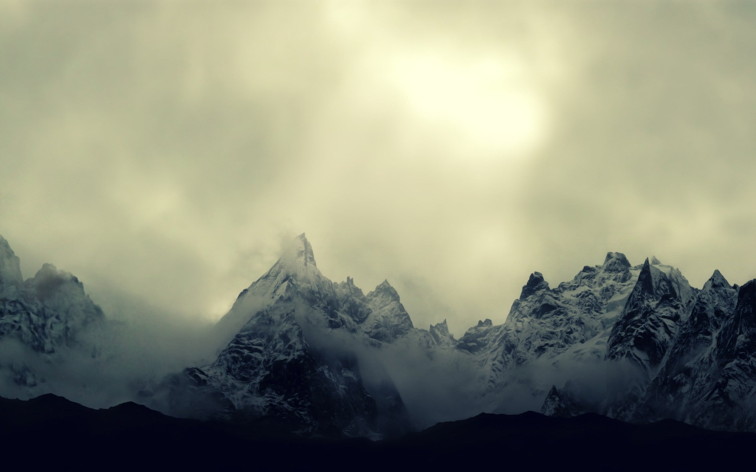 scenics - nature, beauty in nature, environment, alps, tranquil scene, landscape, outdoors, mountain peak, cold temperature, winter, sky, idyllic, snowcapped mountain, HD Wallpaper